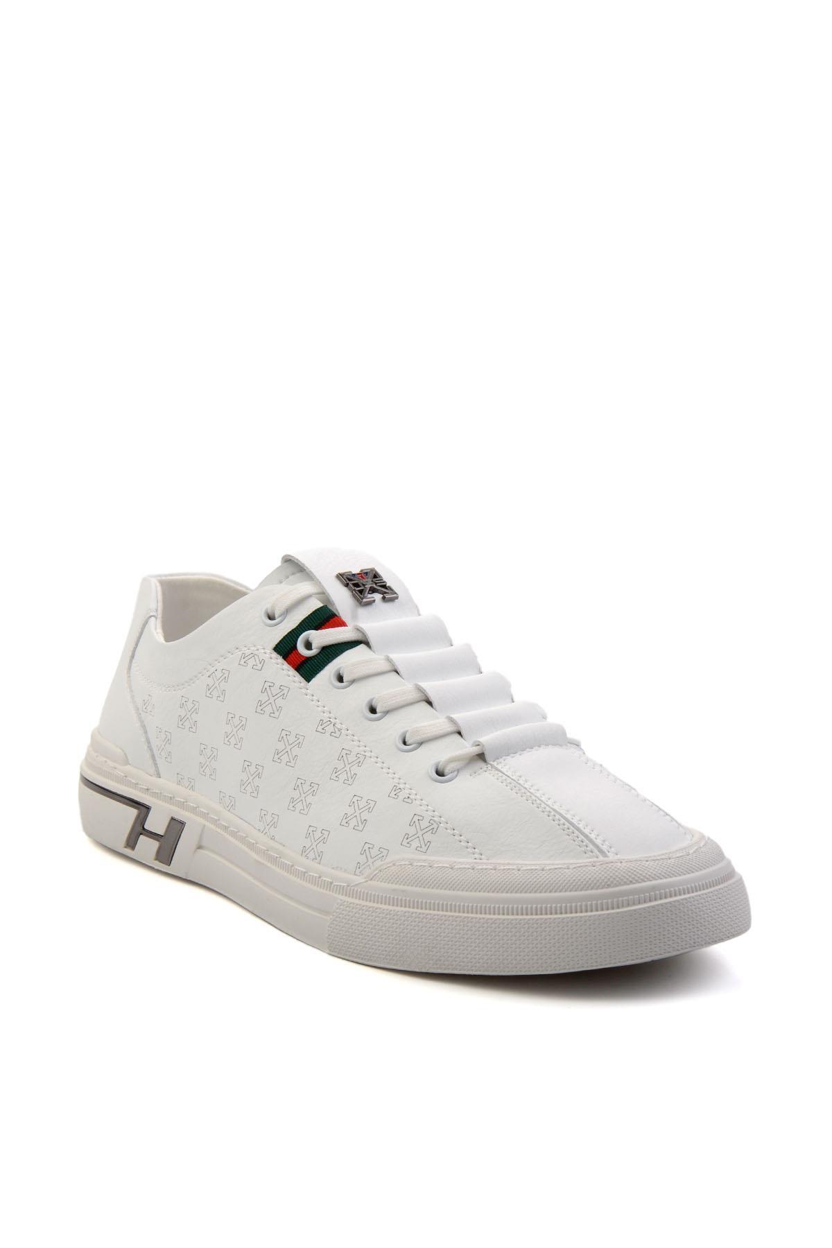 Beyaz Leather Erkek Sneaker E01185510303