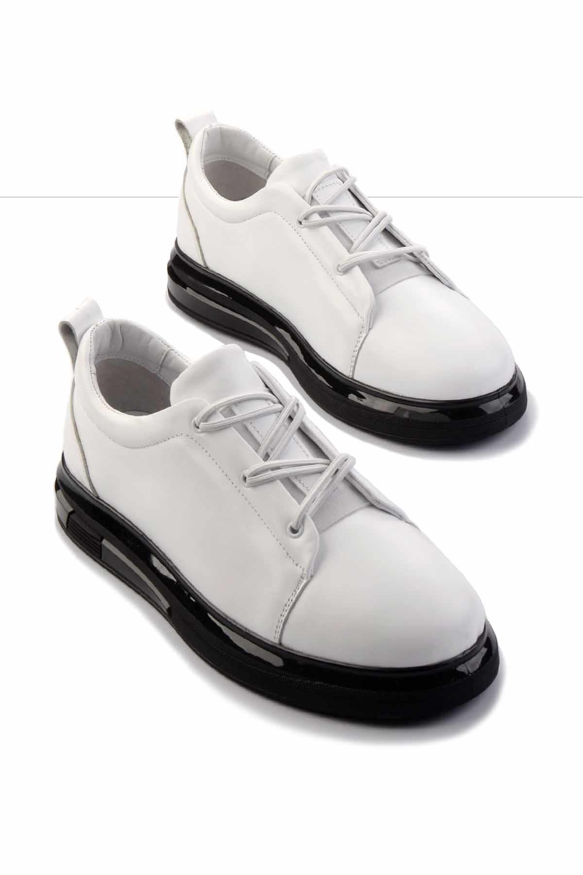 Beyaz Leather Erkek Sneaker E01347042703