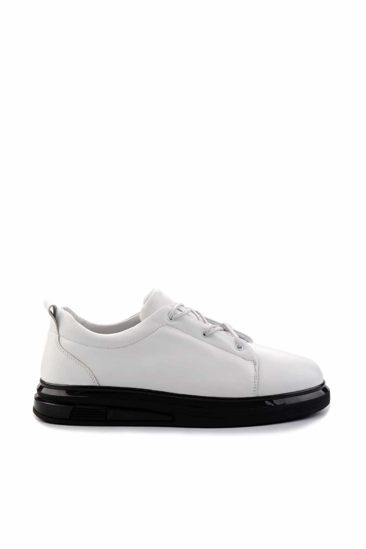 Beyaz Leather Erkek Sneaker E01347042703