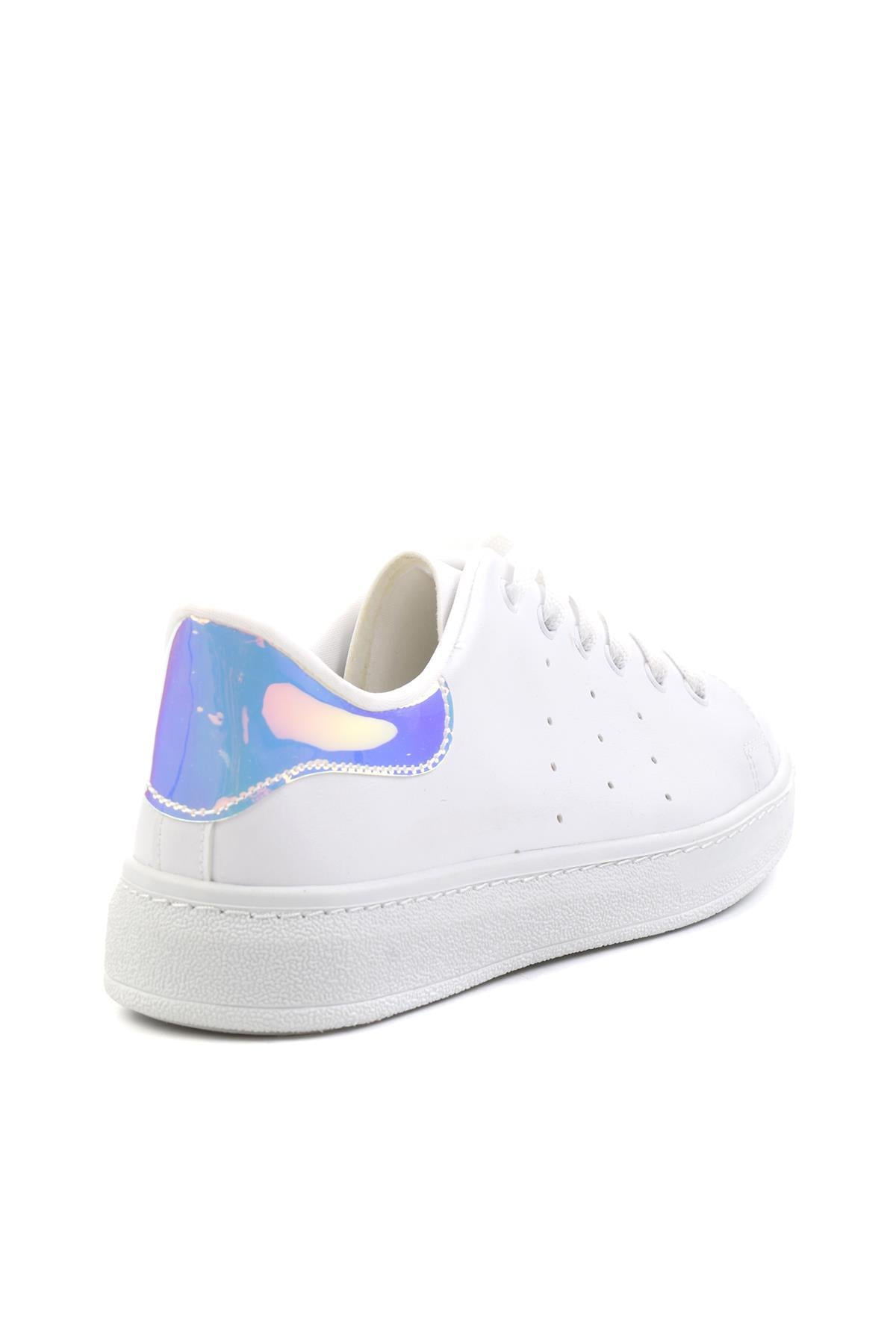 Beyaz Mavi  Kadın Sneaker K01530175409