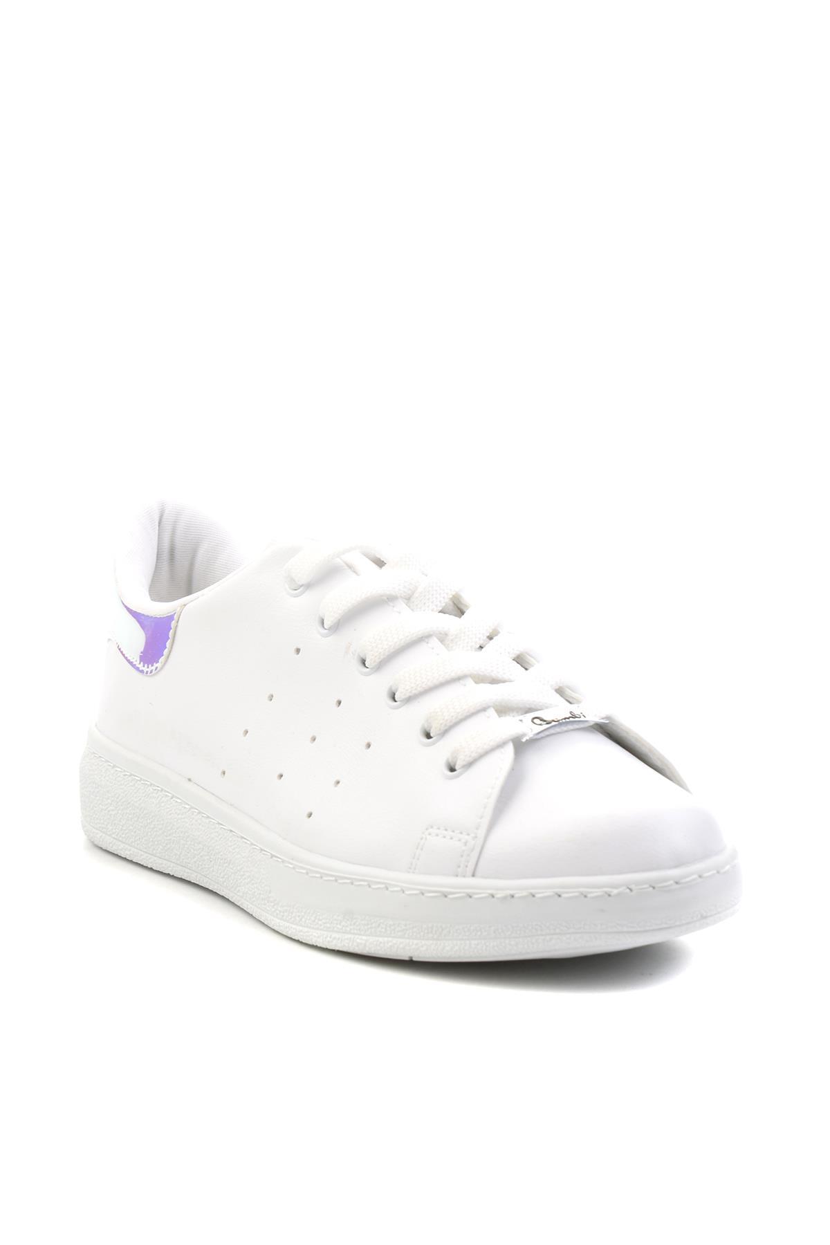 Beyaz Mavi  Kadın Sneaker K01530175409