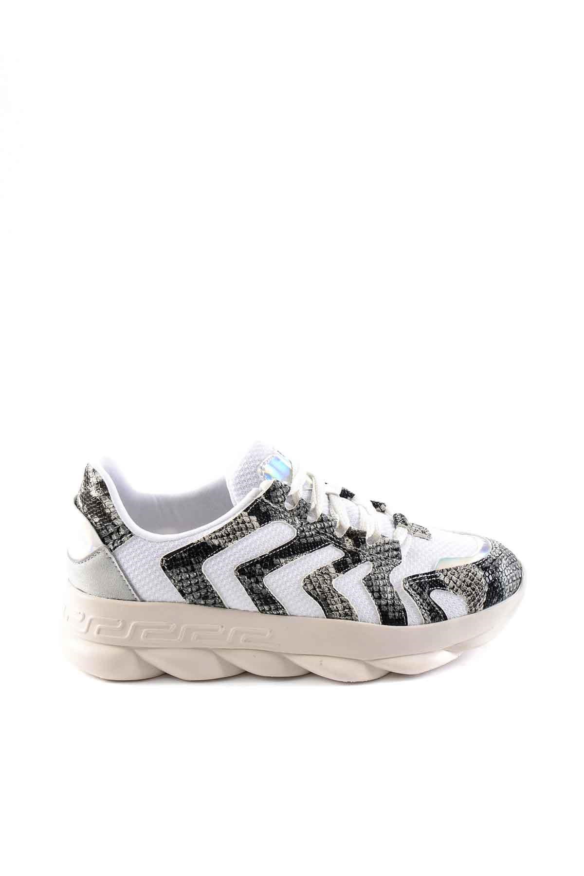 Beyaz Siyah  Kadın Sneaker H0603200022