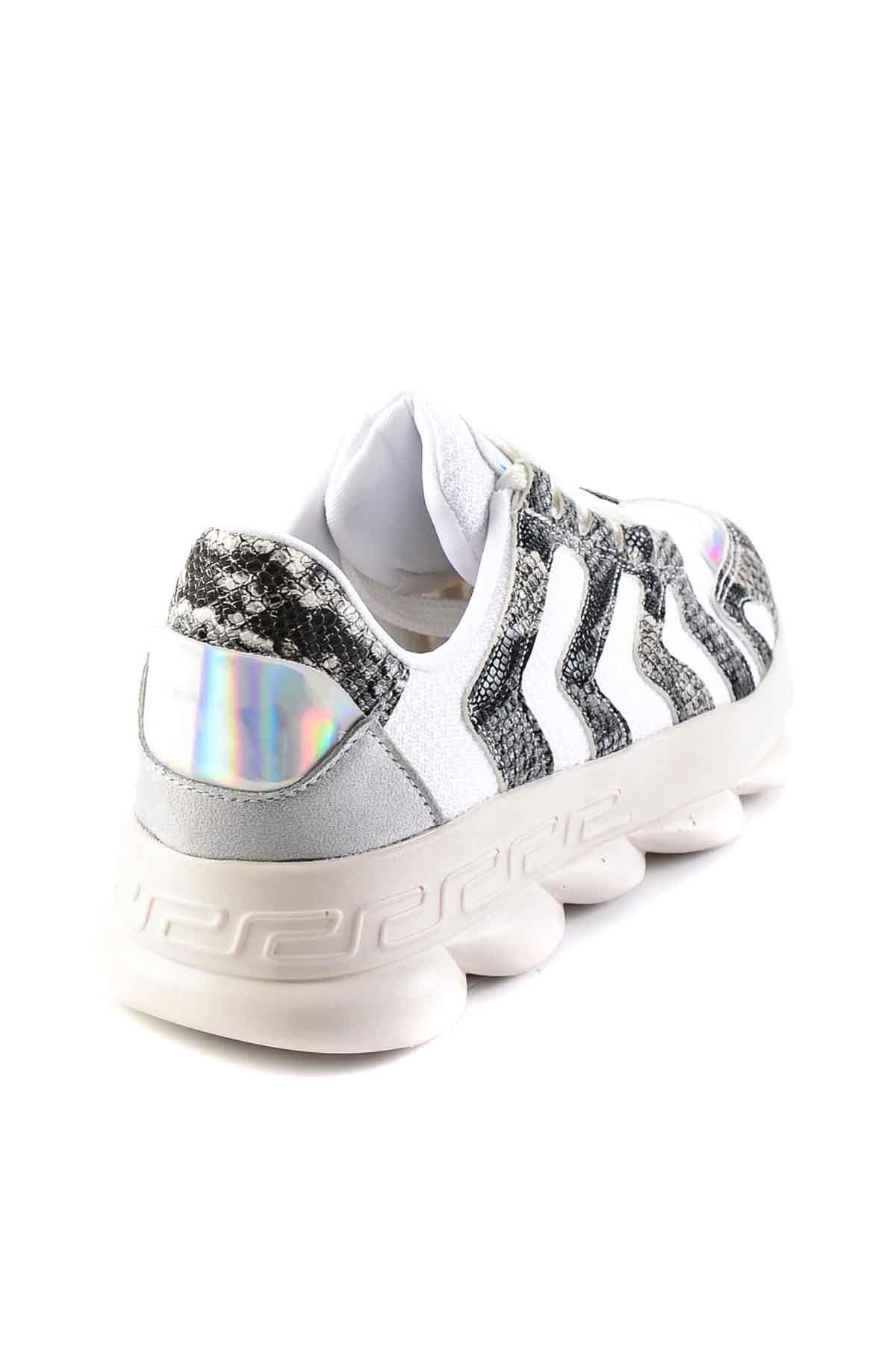 Beyaz Siyah  Kadın Sneaker H0603200022