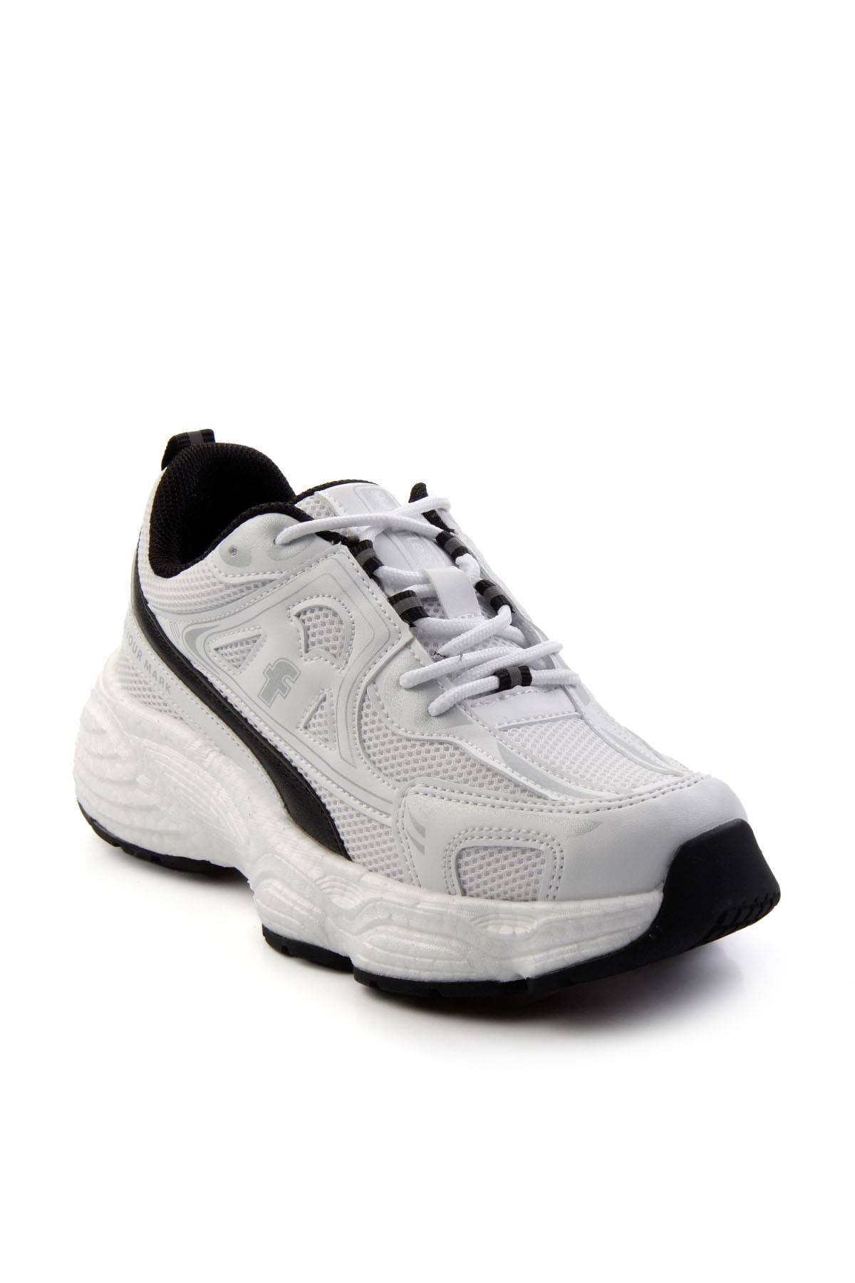 Beyaz Siyah  Kadın Sneaker K01027032922