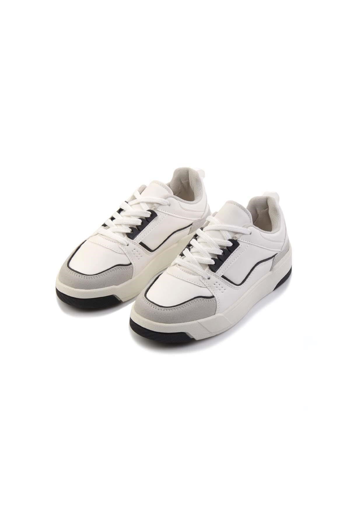 Beyaz Siyah  Kadın Sneaker K01591513009