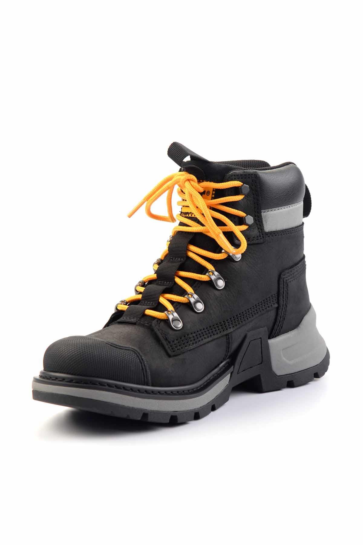 Black Hakiki Deri Erkek Bot & Bootie CAT1111111303