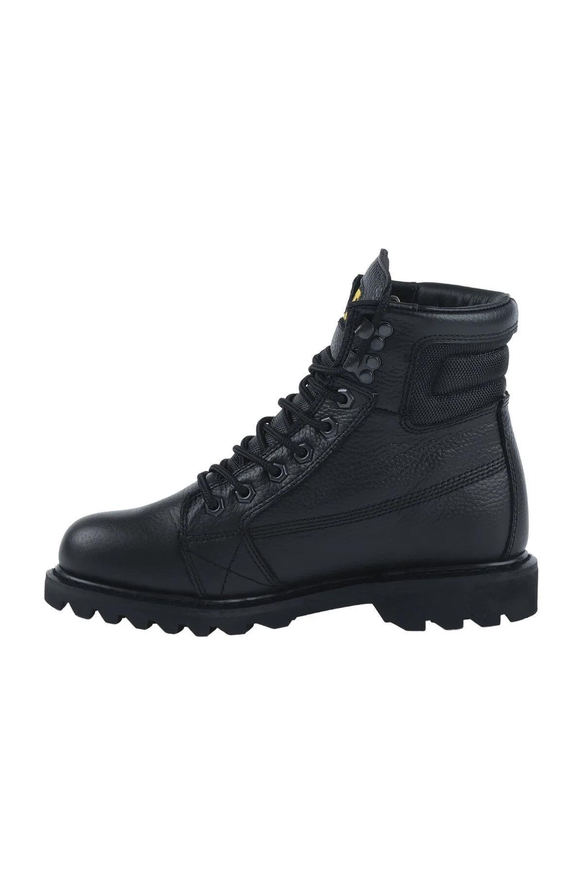 Black Hakiki Deri Erkek Bot & Bootie CAT1111122601
