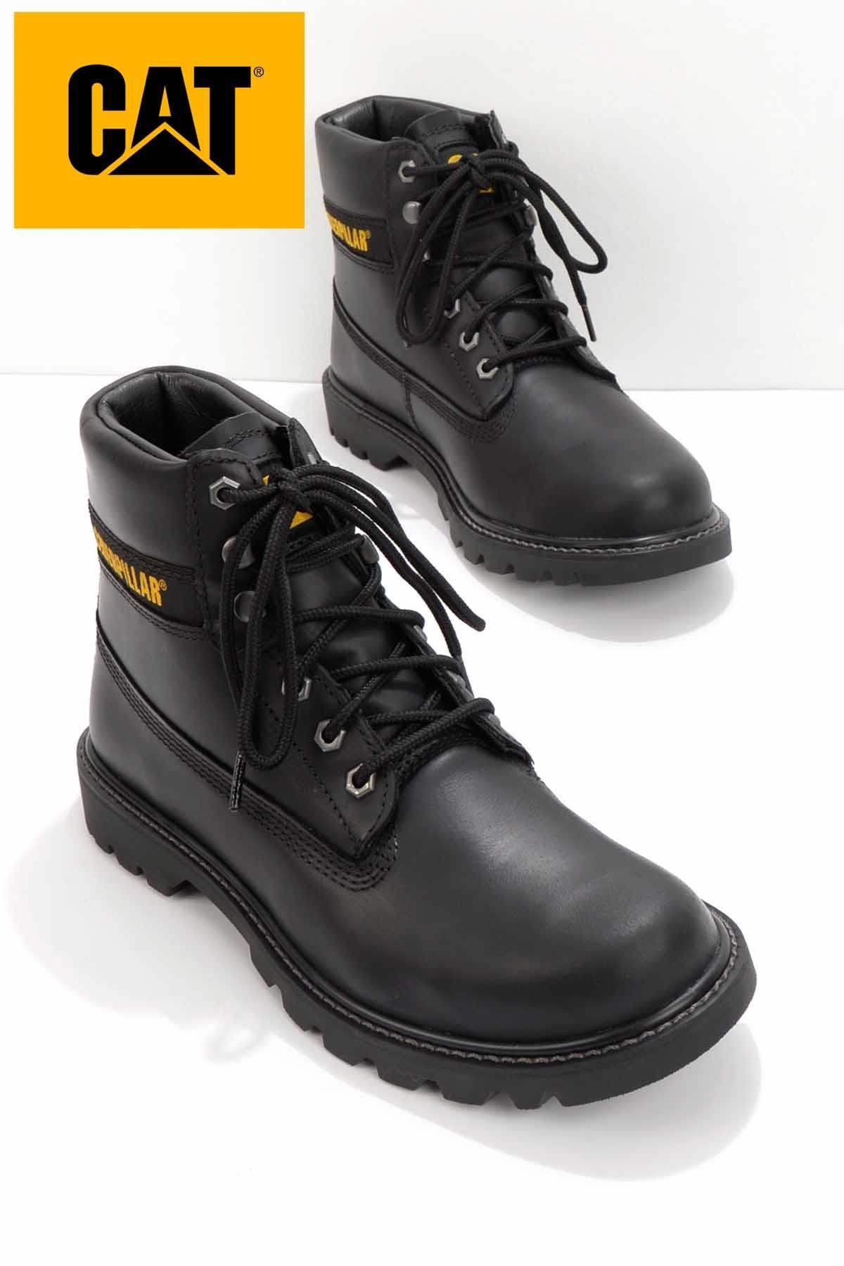 Black Hakiki Deri Erkek Bot & Bootie CAT1111015903