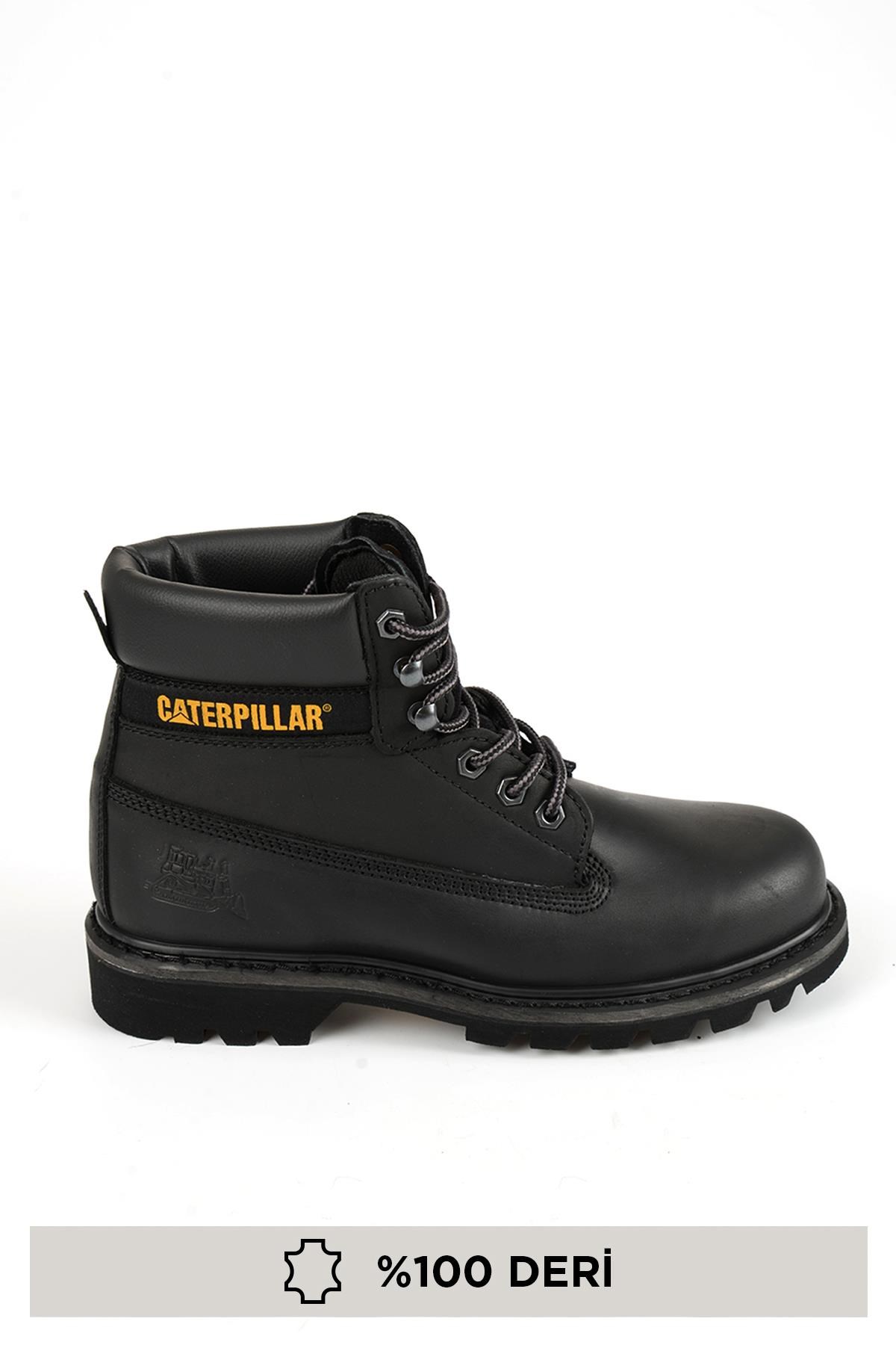 Black Hakiki Deri Erkek Bot & Bootie CAT1111000103