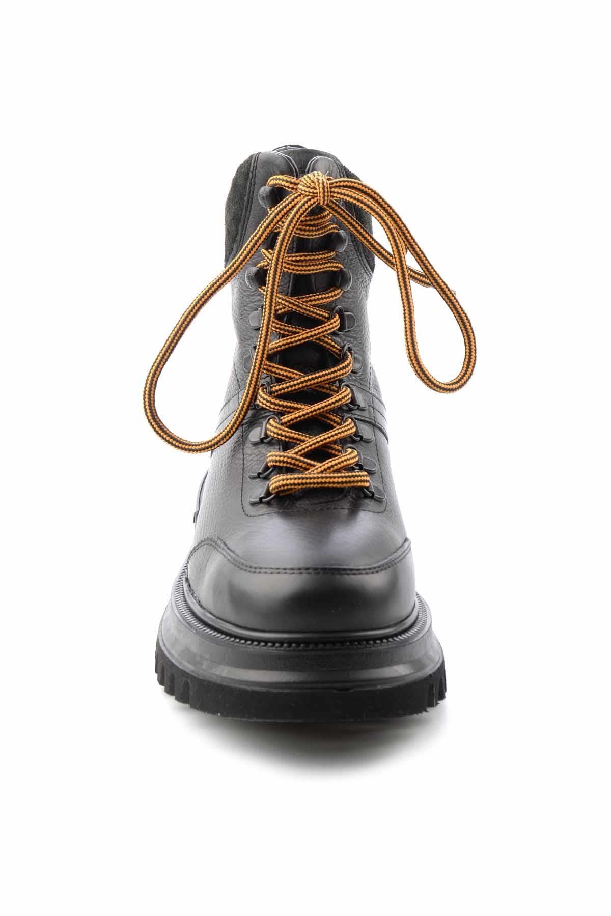 Black Hakiki Deri Erkek Bot & Bootie HD1777056403