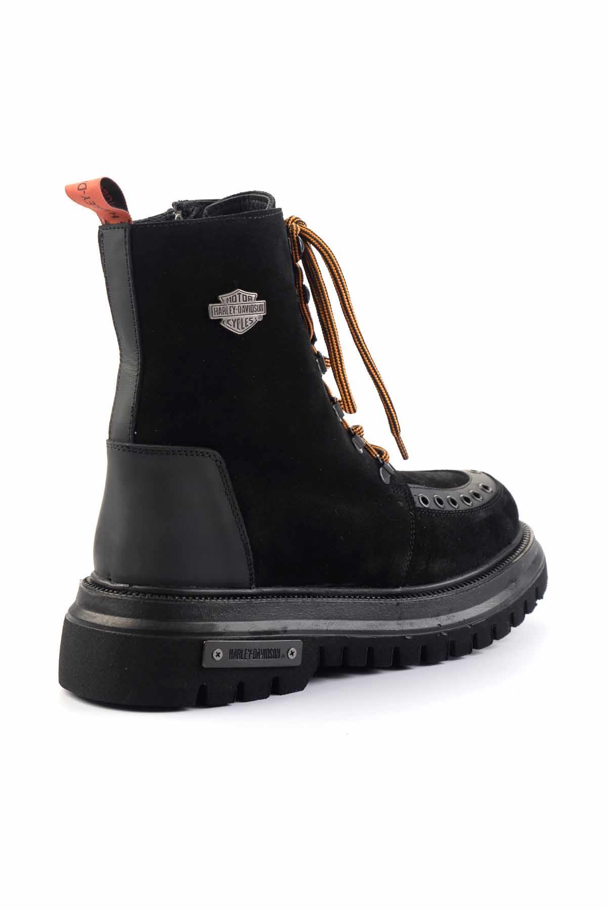 Black Hakiki Deri Erkek Bot & Bootie HD1777061902