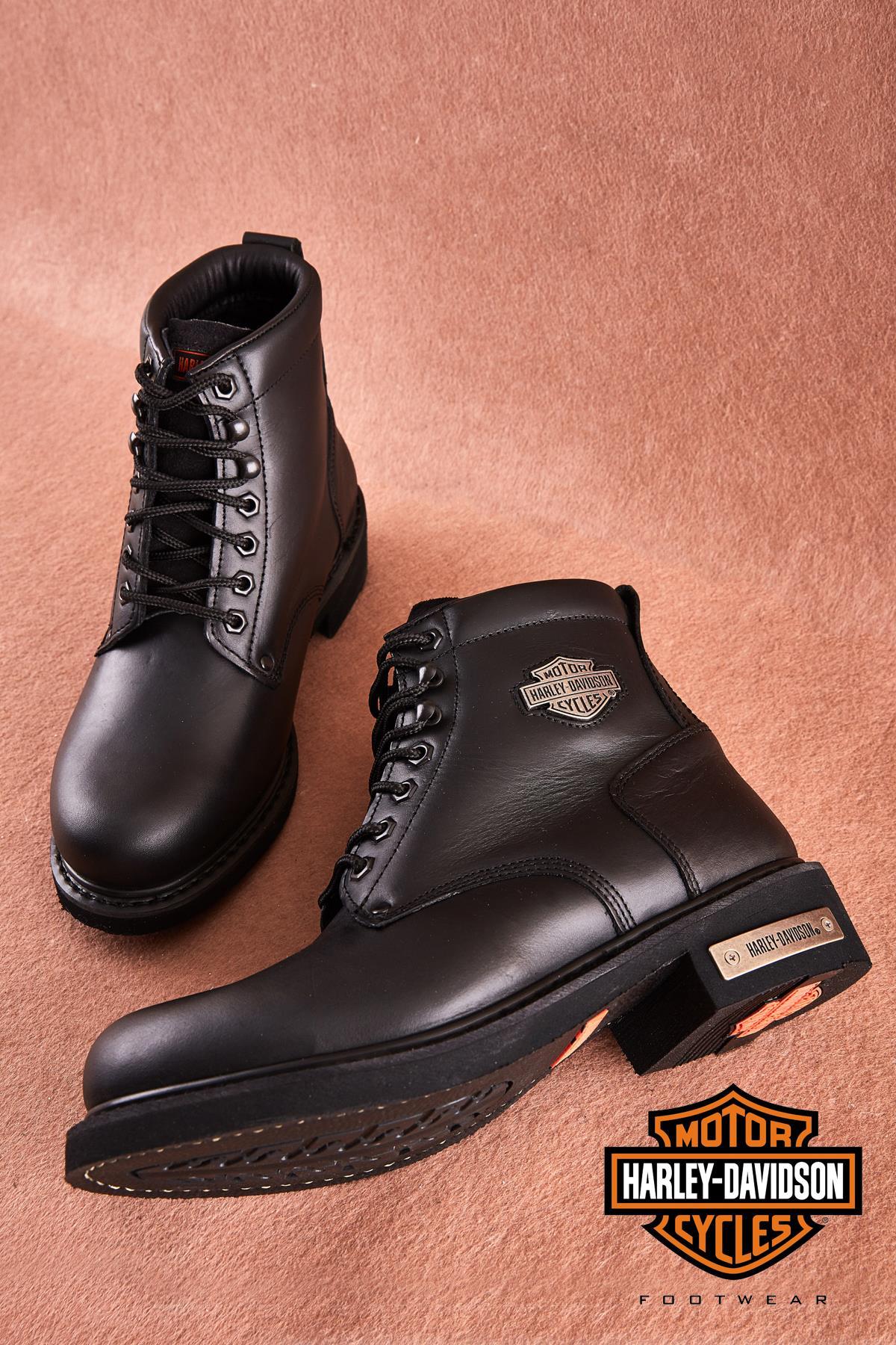 Black Hakiki Deri Erkek Bot & Bootie HD1777009603