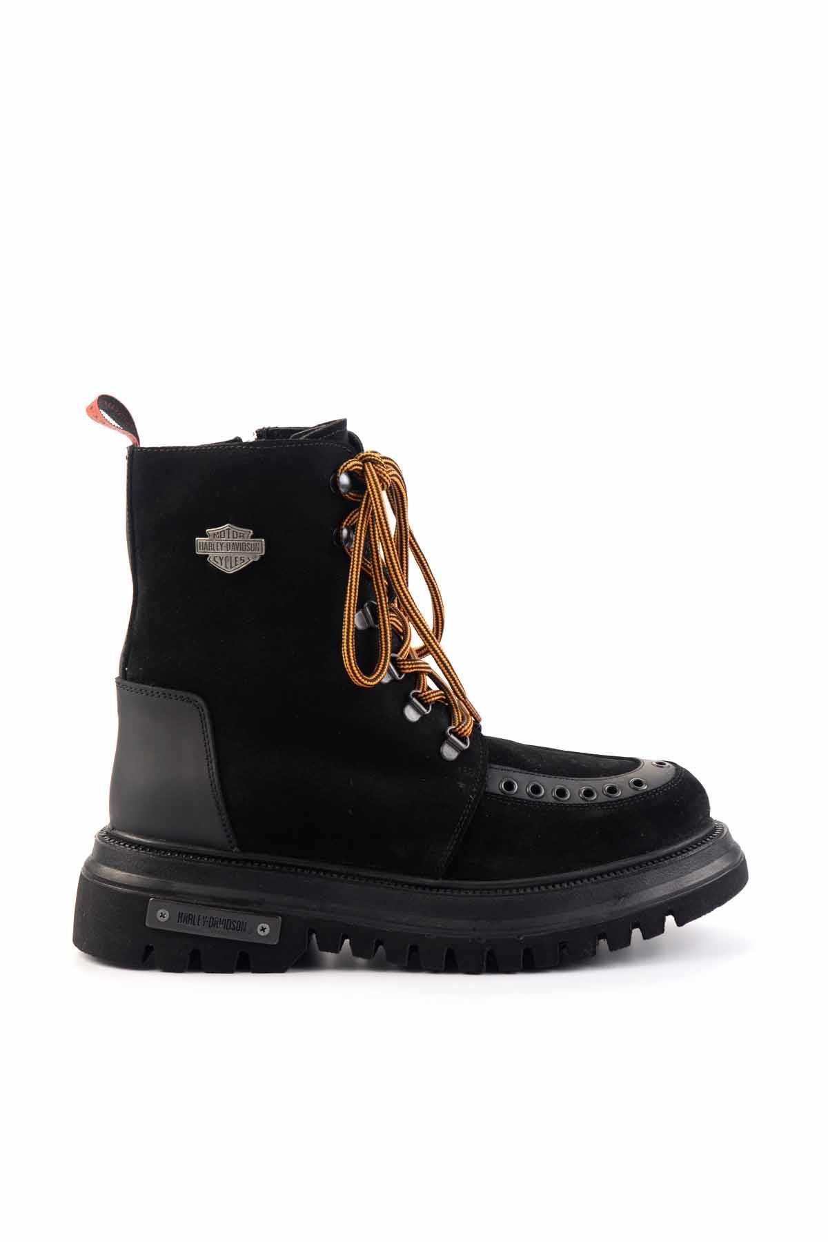 Black Hakiki Deri Erkek Bot & Bootie HD1777061902