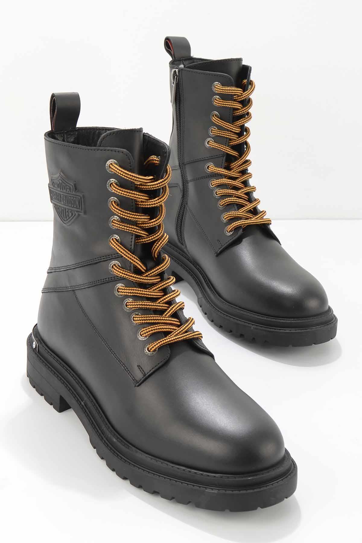Black Hakiki Deri Erkek Bot & Bootie HD1777155303