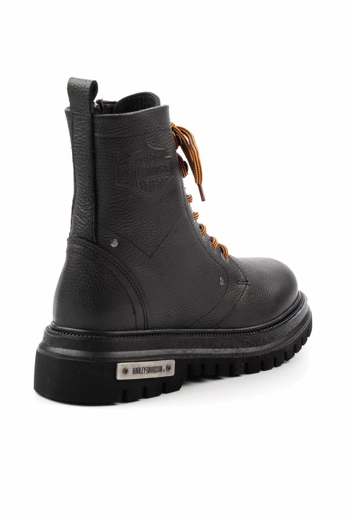 Black Hakiki Deri Erkek Bot & Bootie HD1777057003