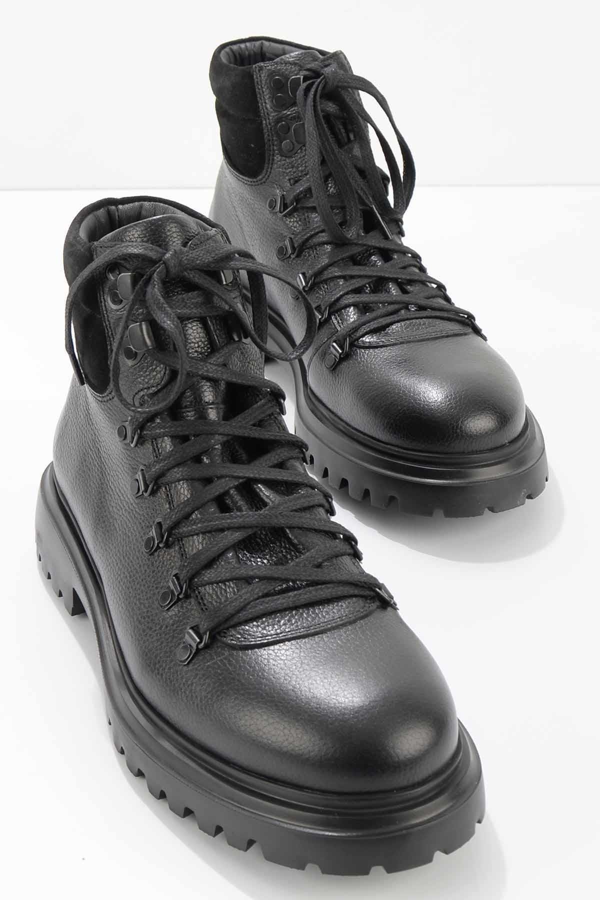 Black Hakiki Deri Erkek Bot & Bootie HP1144177103