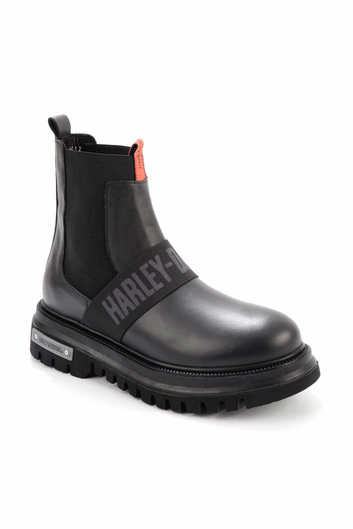 Black Hakiki Deri Erkek Bot & Bootie Polperro