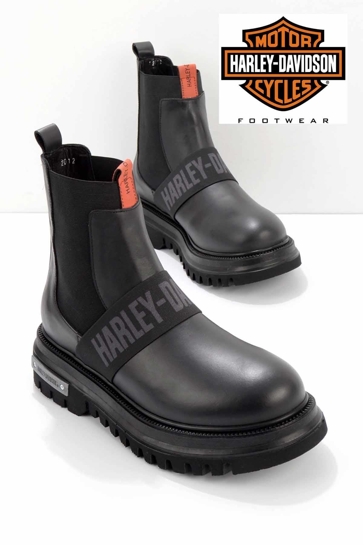 Black Hakiki Deri Erkek Bot & Bootie Polperro