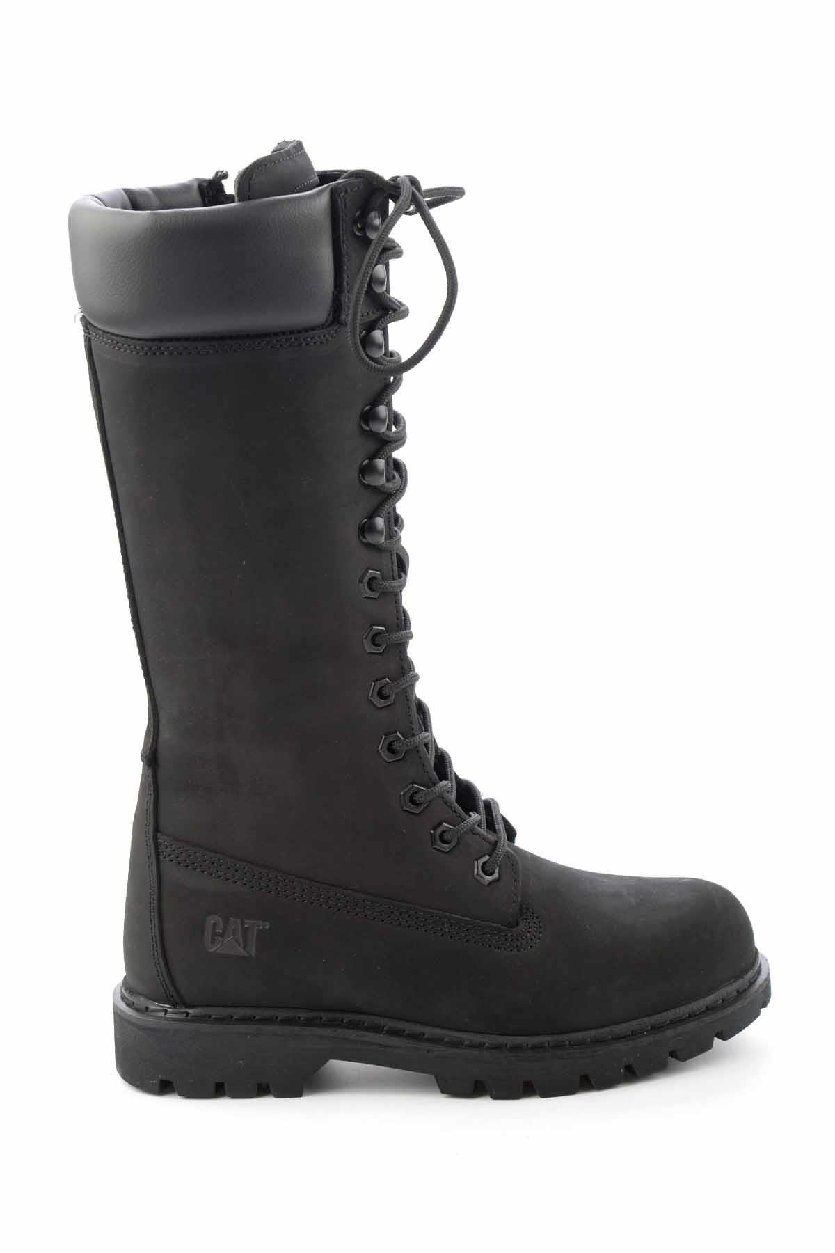 Black Hakiki Deri Kadın Bot & Bootie CAT0111121401