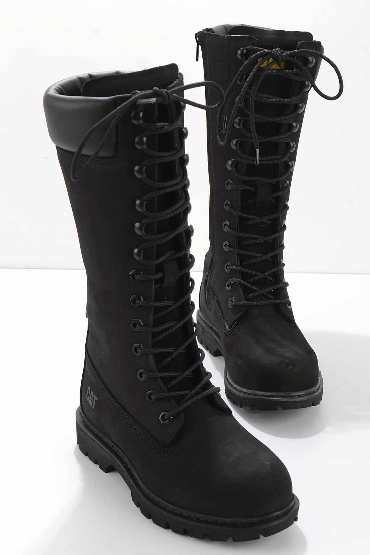 Black Hakiki Deri Kadın Bot & Bootie CAT0111121401