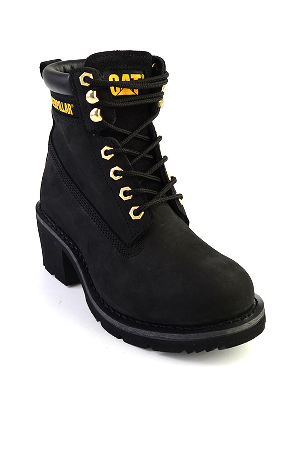 Black Hakiki Deri Kadın Bot & Bootie CAT0111083401