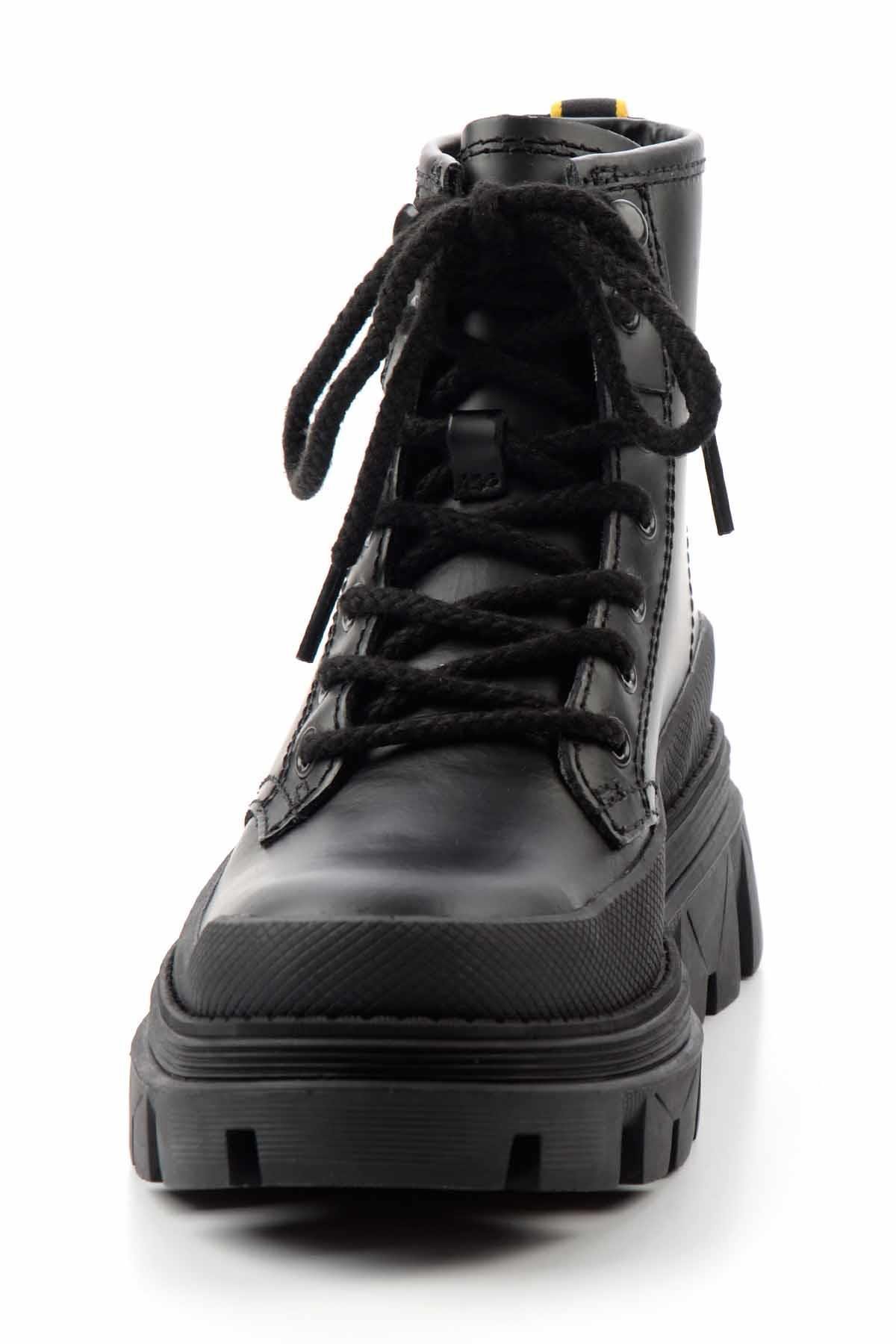 Black Hakiki Deri Kadın Bot & Bootie CAT0111121603