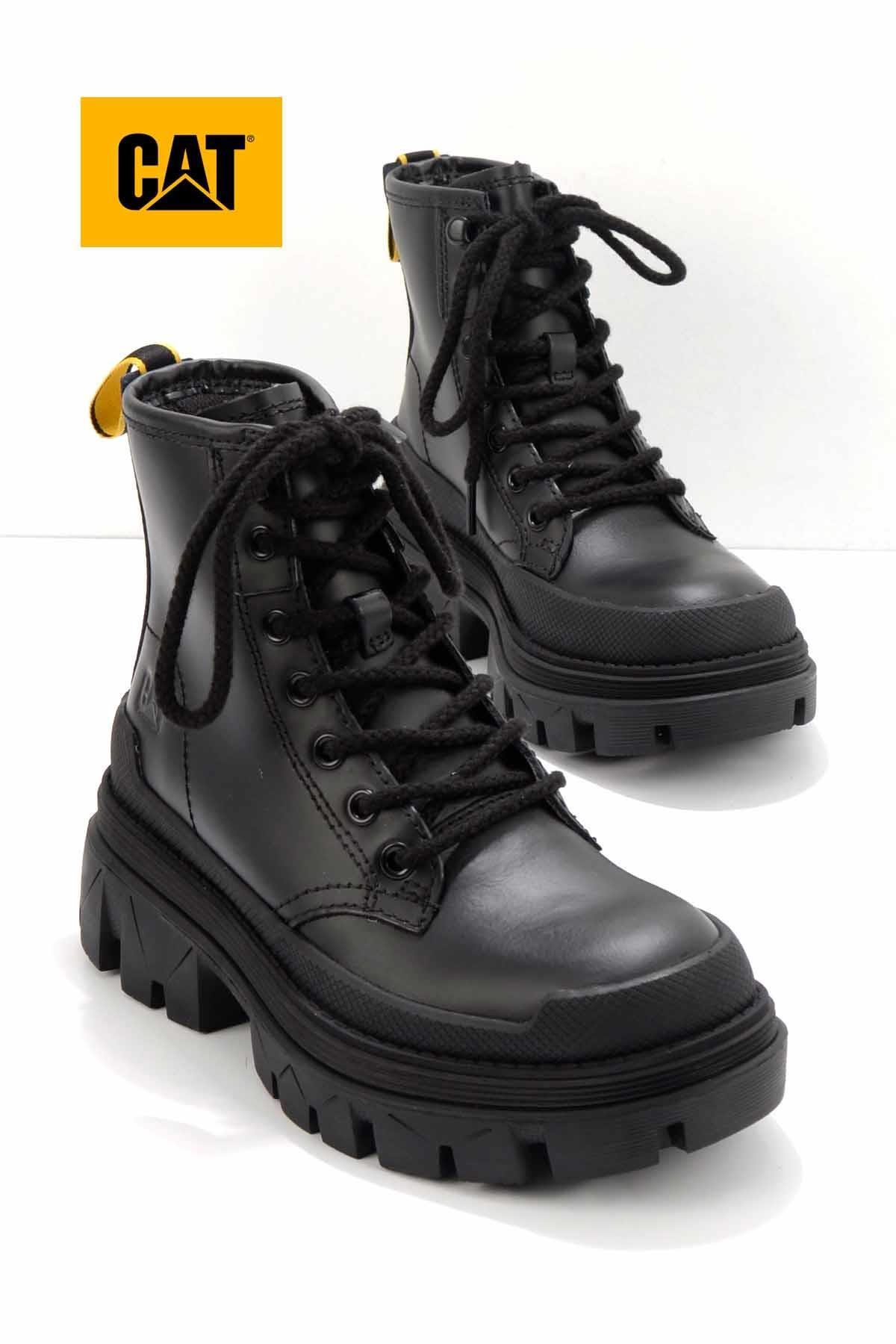 Black Hakiki Deri Kadın Bot & Bootie CAT0111121603