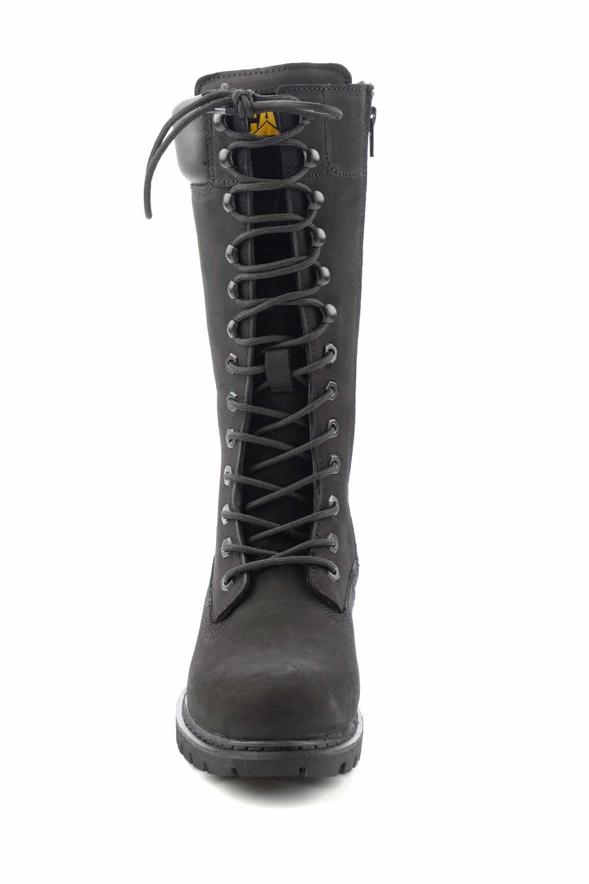 Black Hakiki Deri Kadın Bot & Bootie CAT0111121401