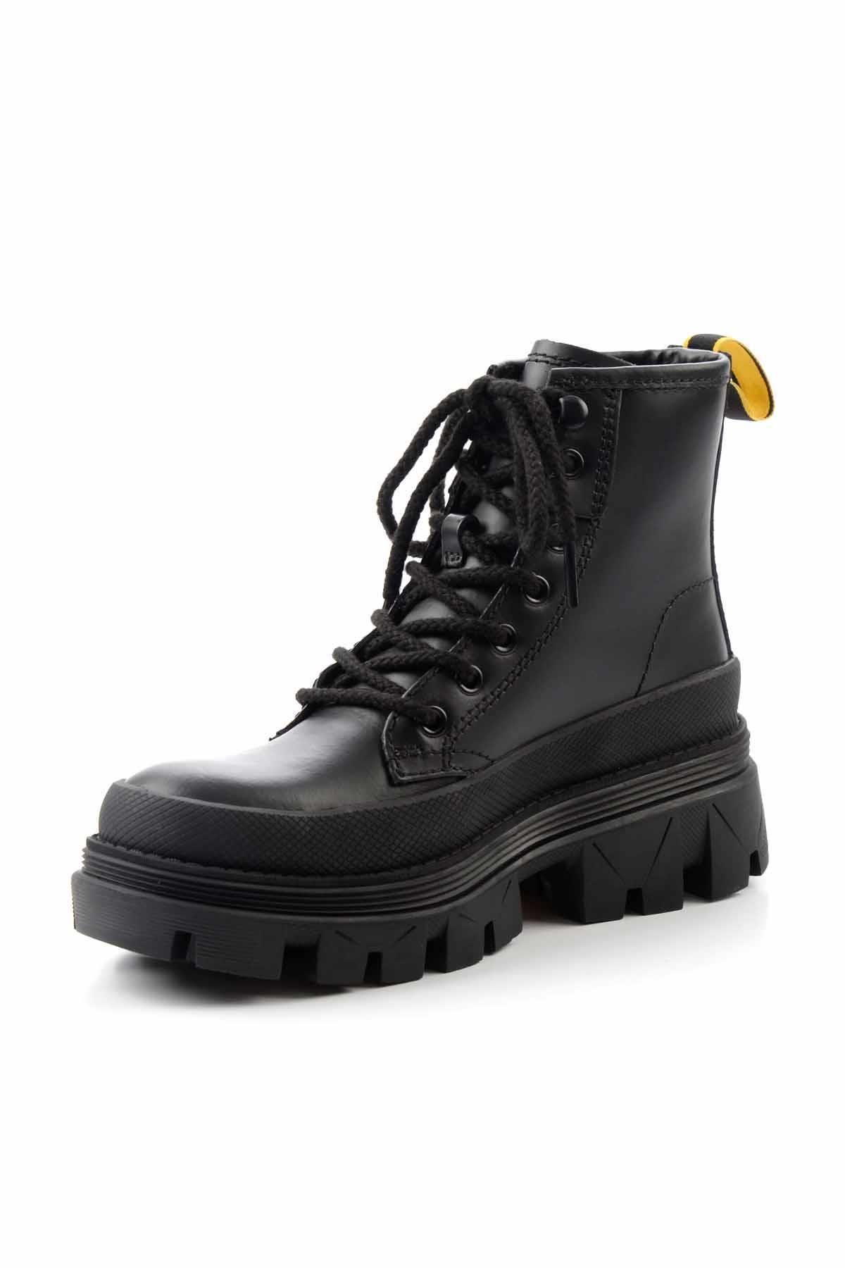 Black Hakiki Deri Kadın Bot & Bootie CAT0111121603