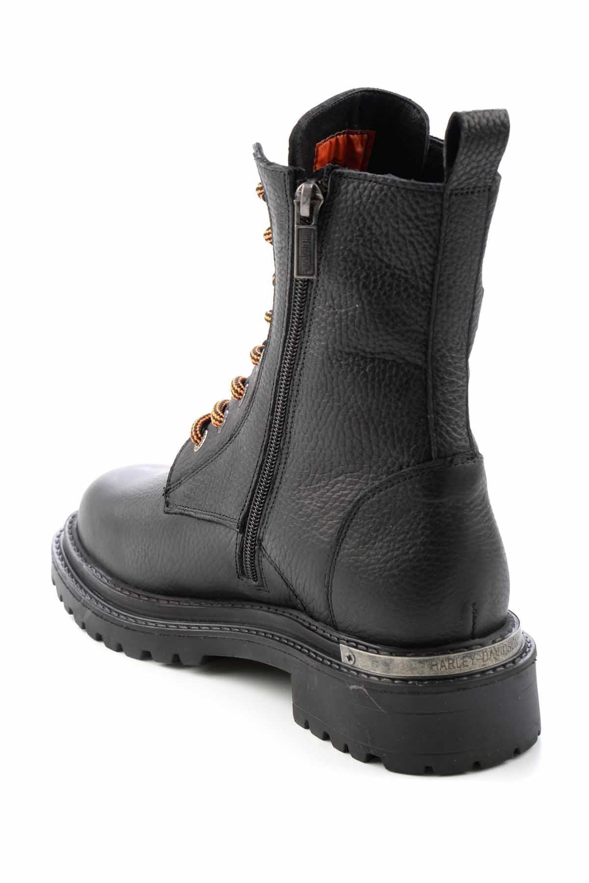 Black Hakiki Deri Kadın Bot & Bootie HD0777002303