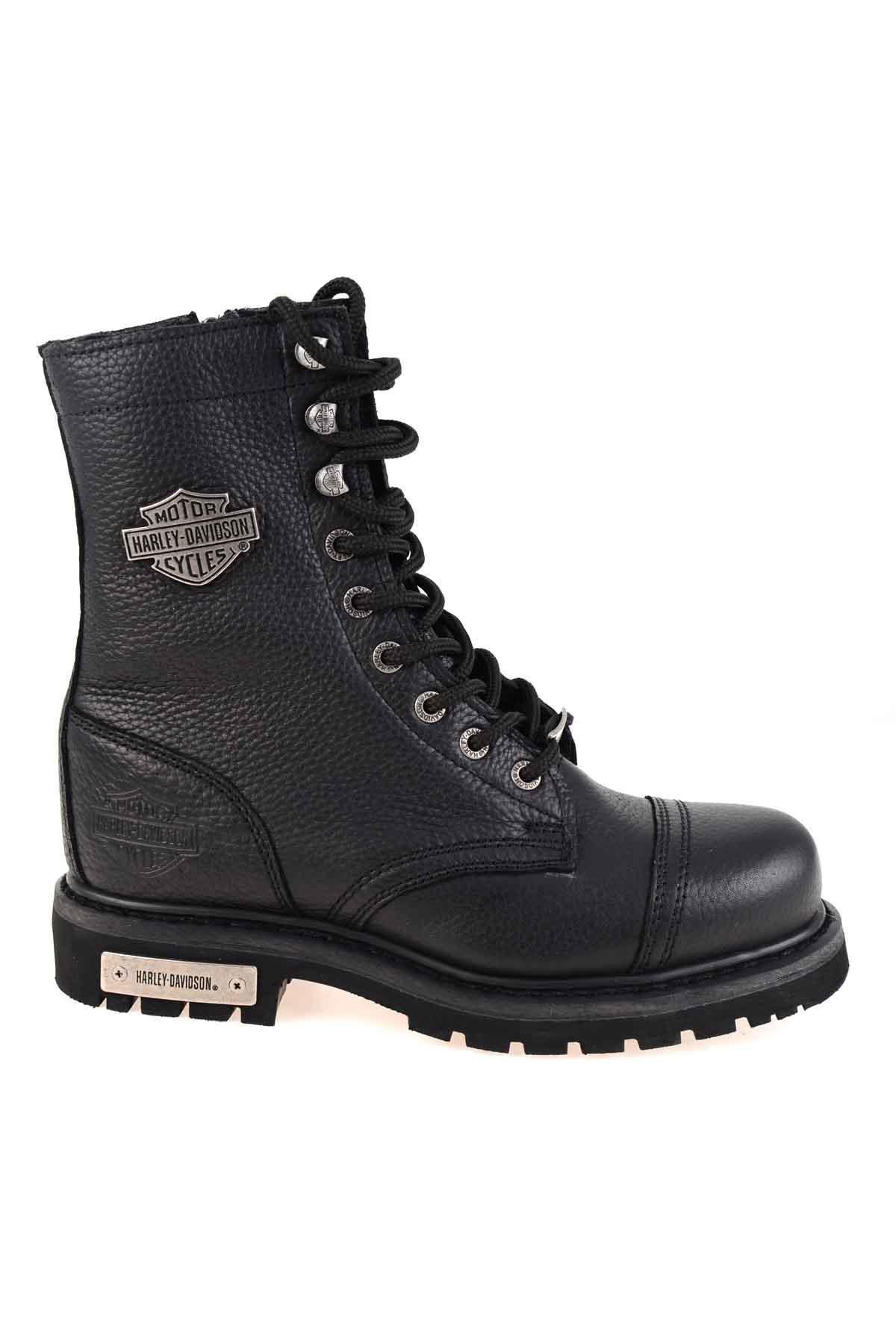 Black Hakiki Deri Kadın Bot & Bootie HD0777032803
