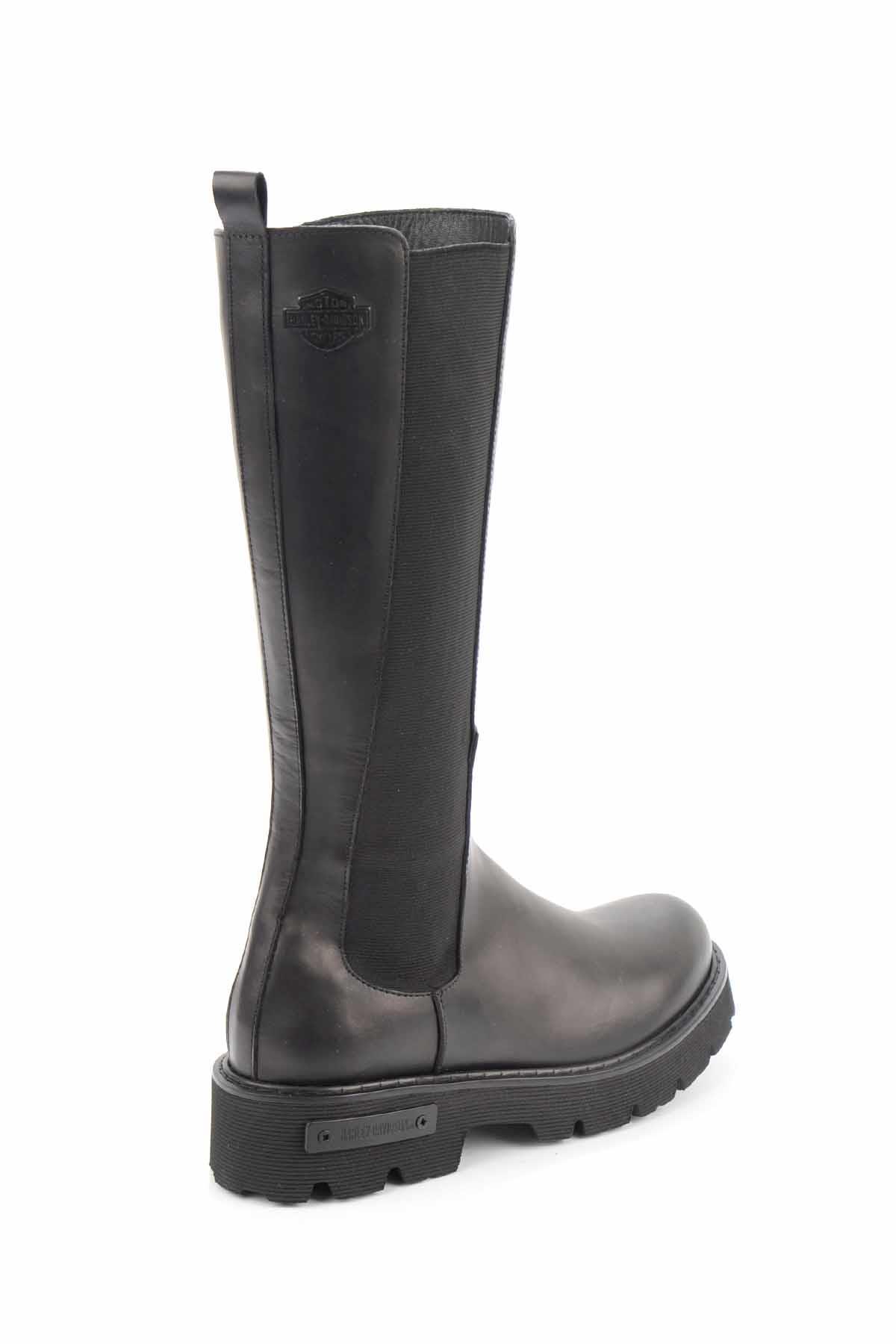 Black Hakiki Deri Kadın Bot & Bootie HD0777056903