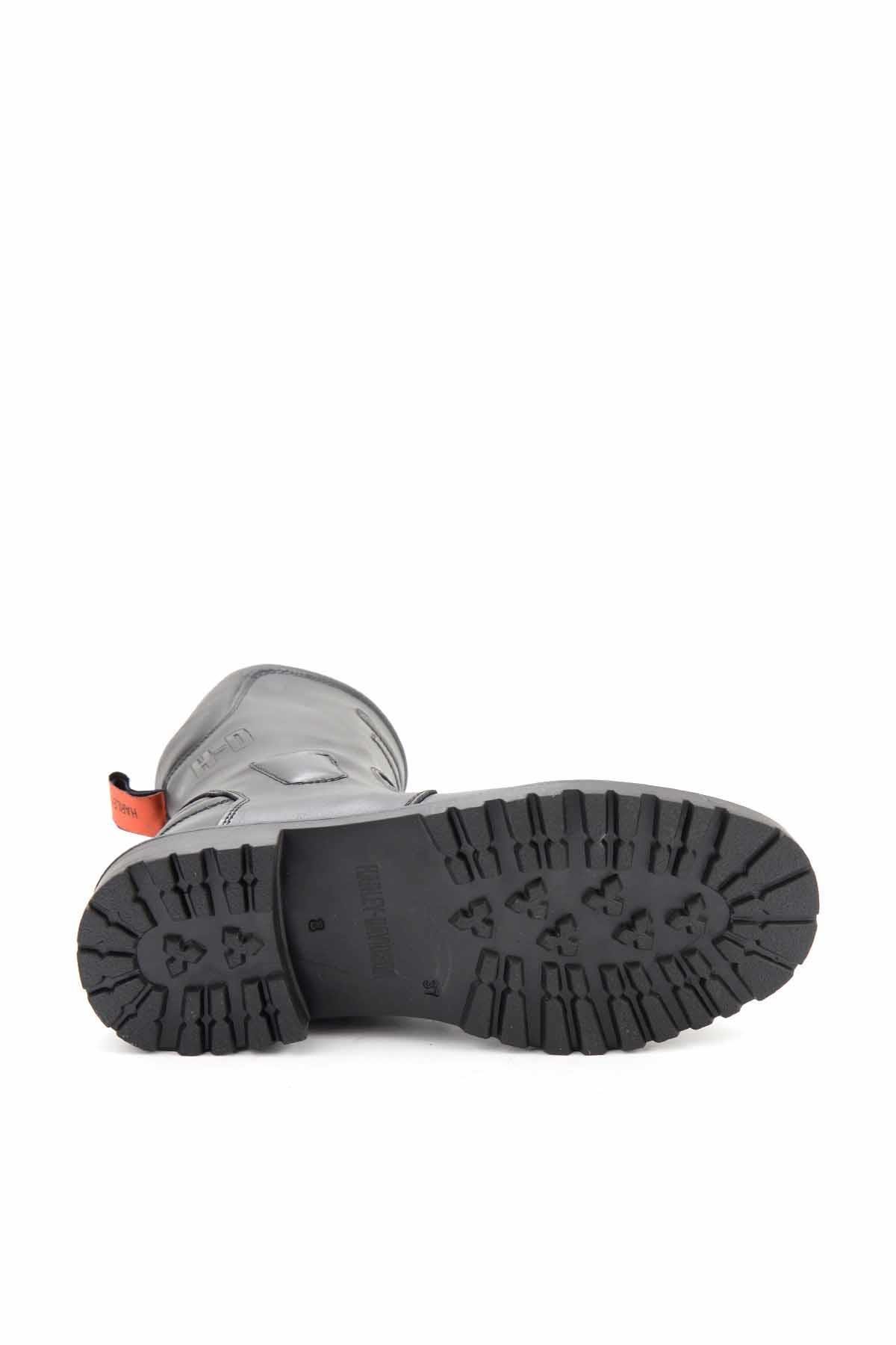 Black Hakiki Deri Kadın Bot & Bootie HD0777057103