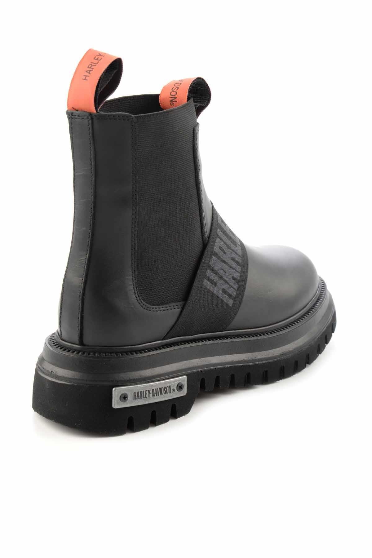 Black Hakiki Deri Kadın Bot & Bootie HD0777056303