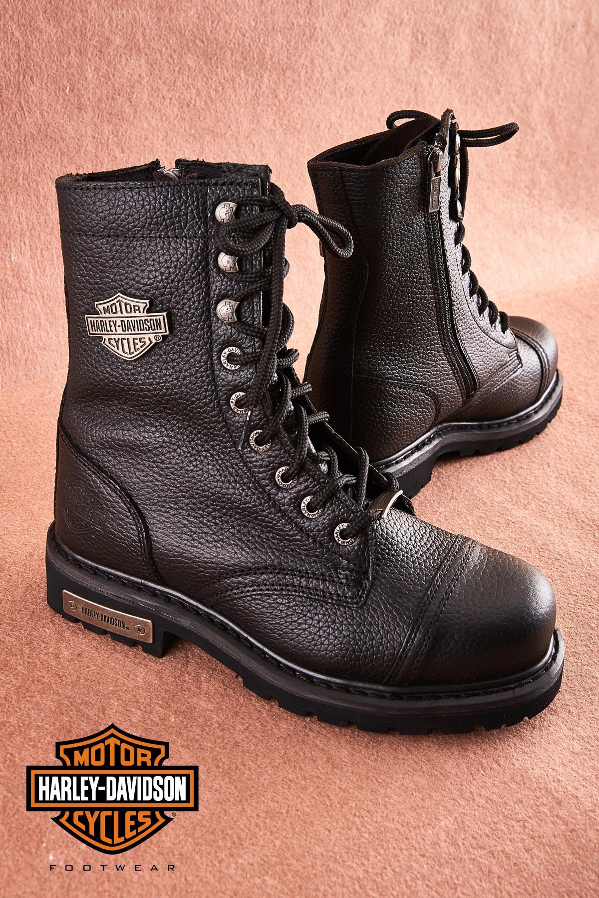 Black Hakiki Deri Kadın Bot & Bootie HD0777032803