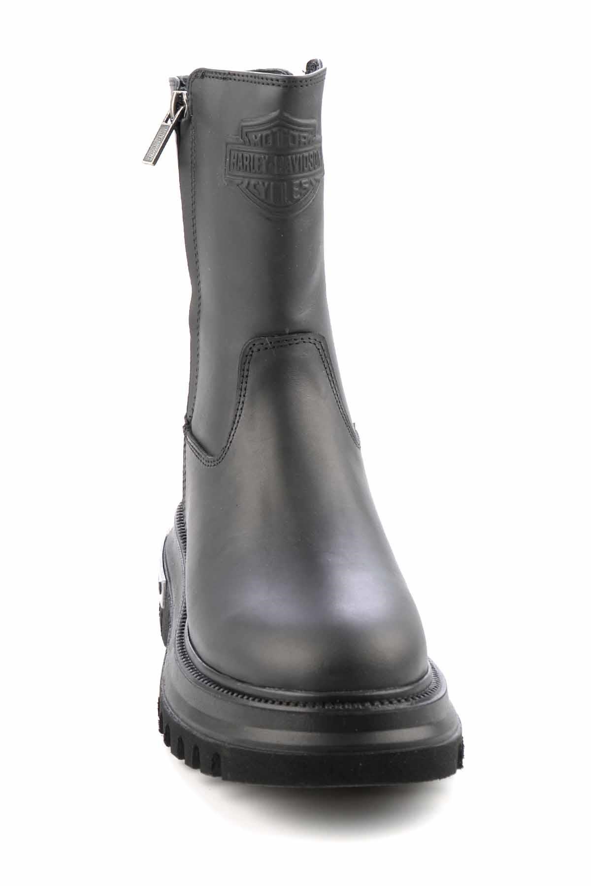 Black Hakiki Deri Kadın Bot & Bootie HD0777002603