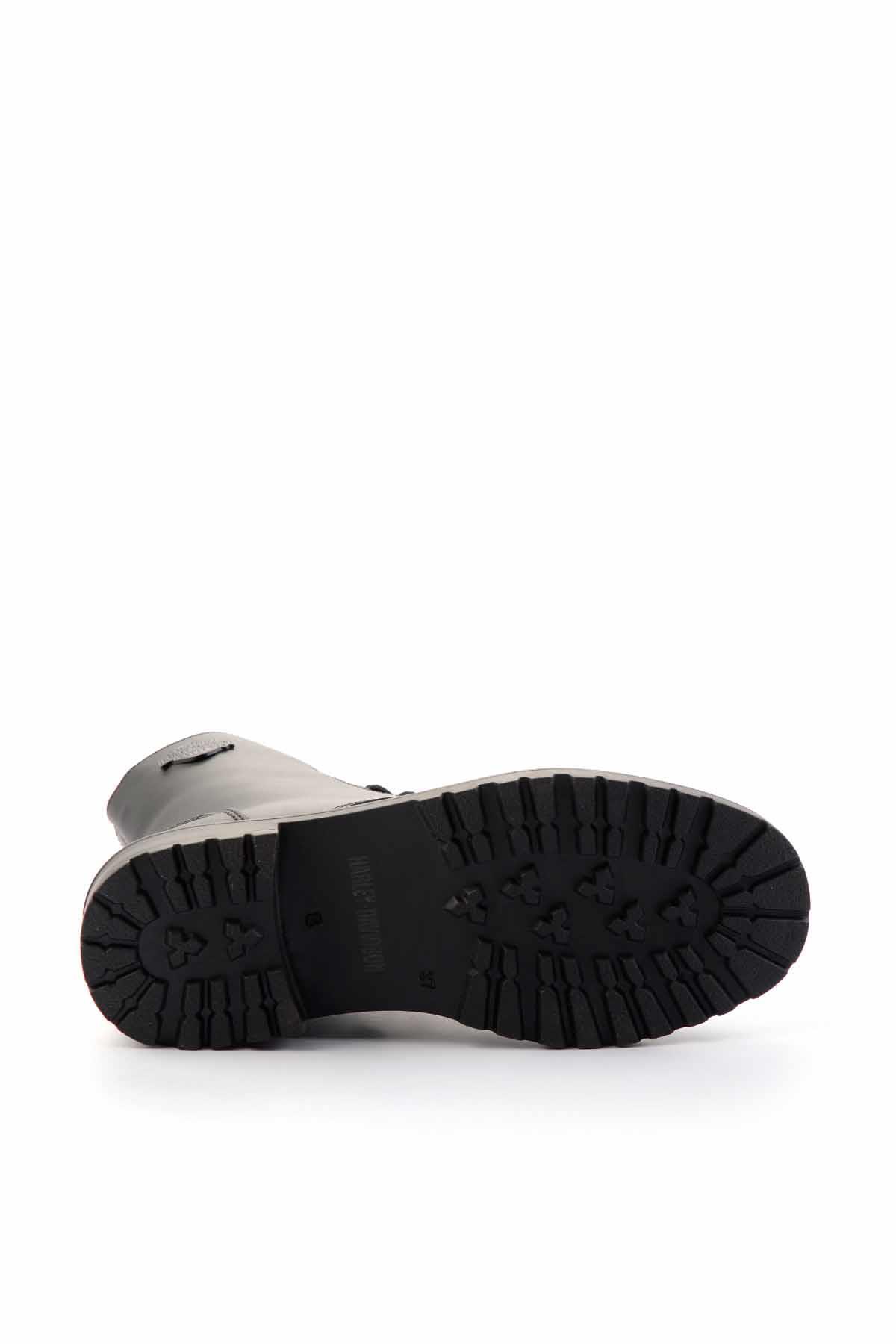 Black Hakiki Deri Kadın Bot & Bootie HD0777004203
