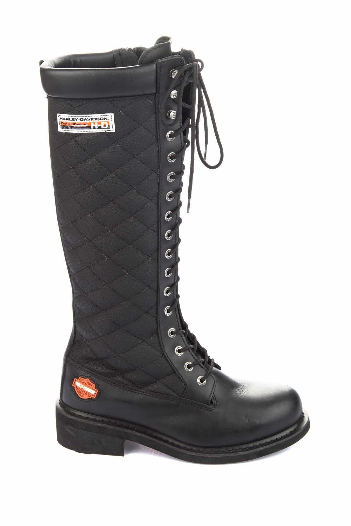 Black Hakiki Deri Kadın Bot & Bootie HD0777022303