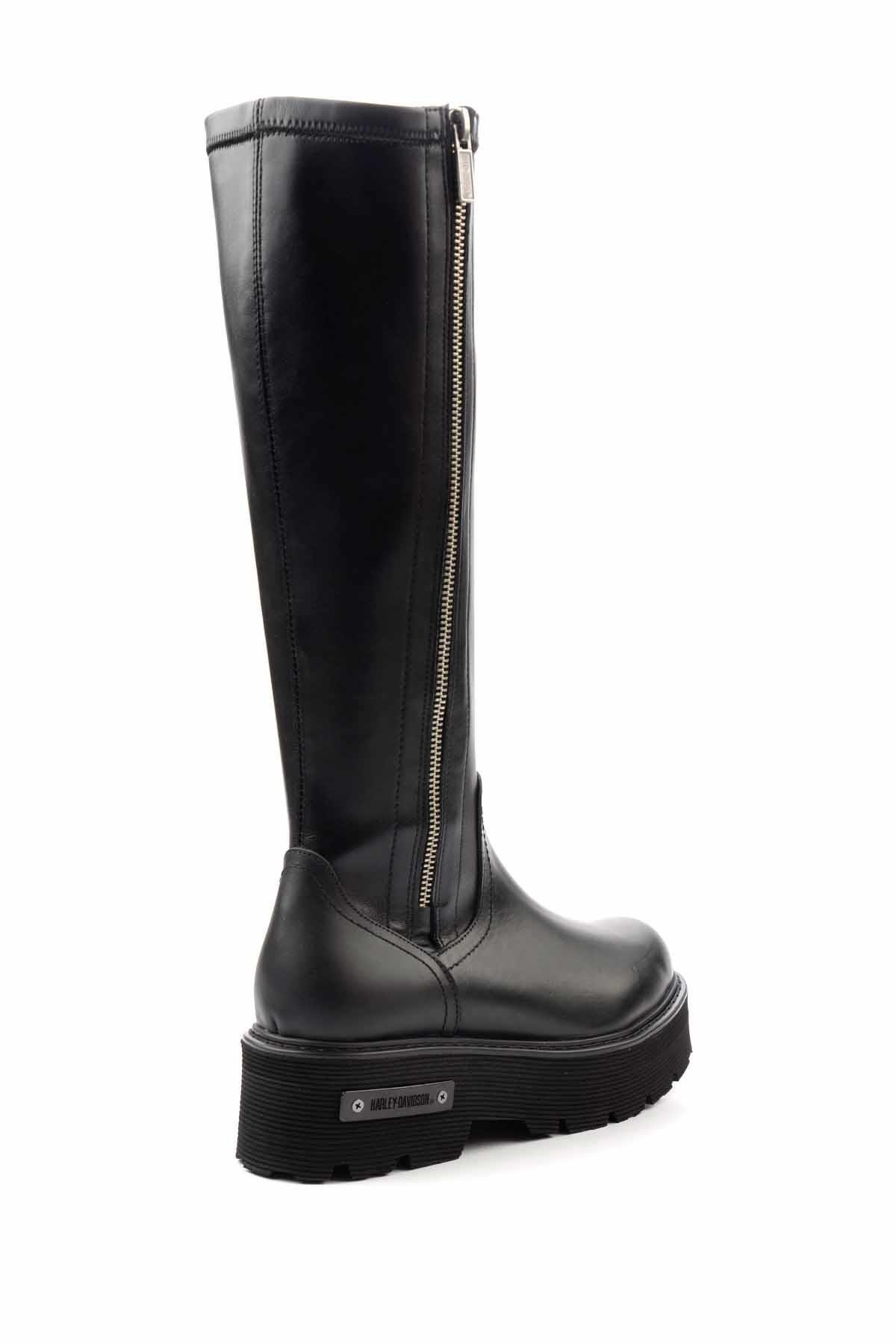 Black Hakiki Deri Kadın Bot & Bootie HD0777068803