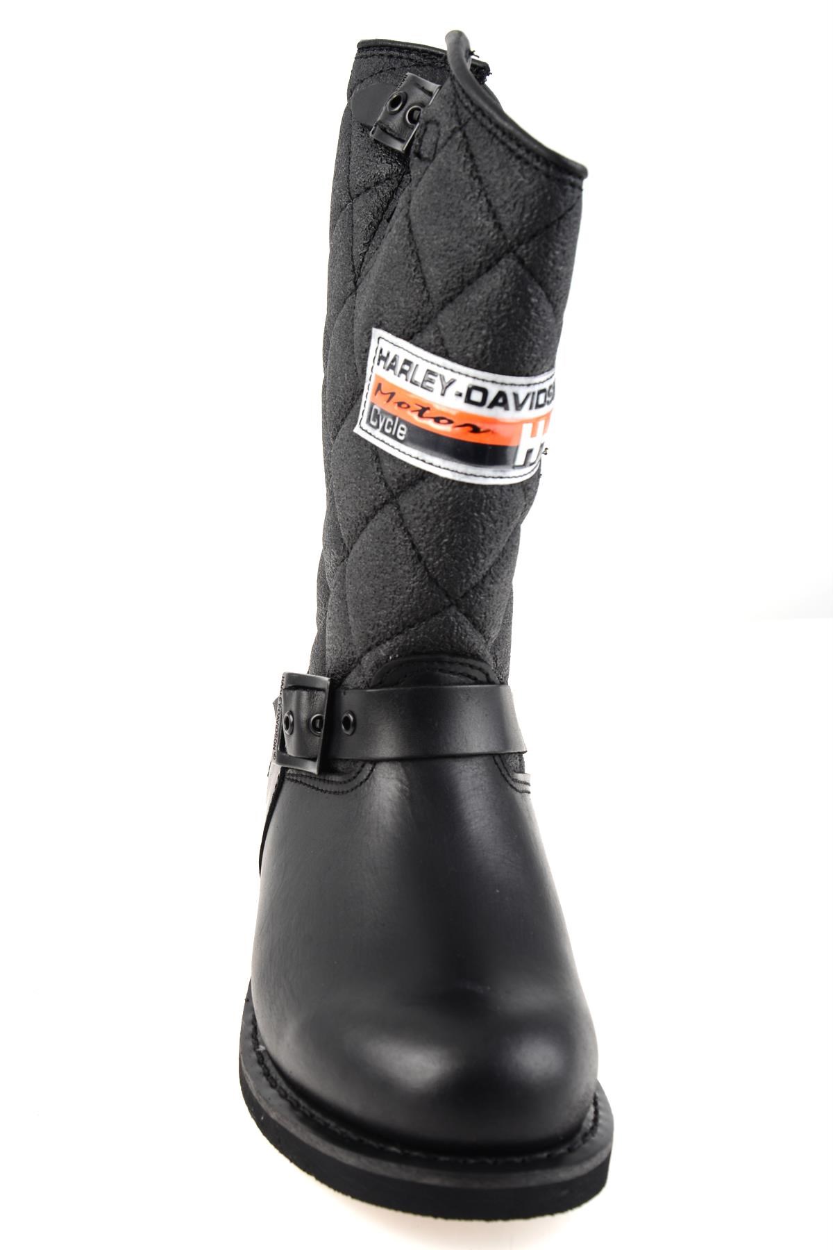 Black Hakiki Deri Kadın Bot & Bootie HD0777005303