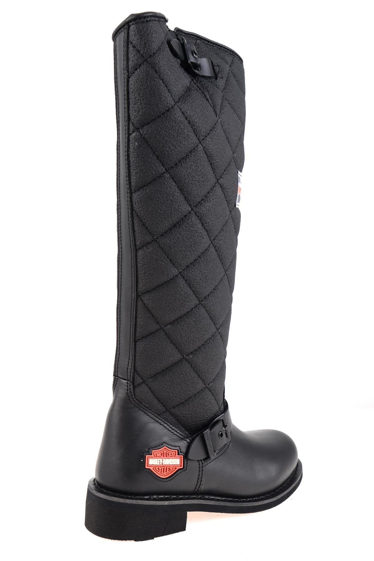 Black Hakiki Deri Kadın Bot & Bootie HD0777005803