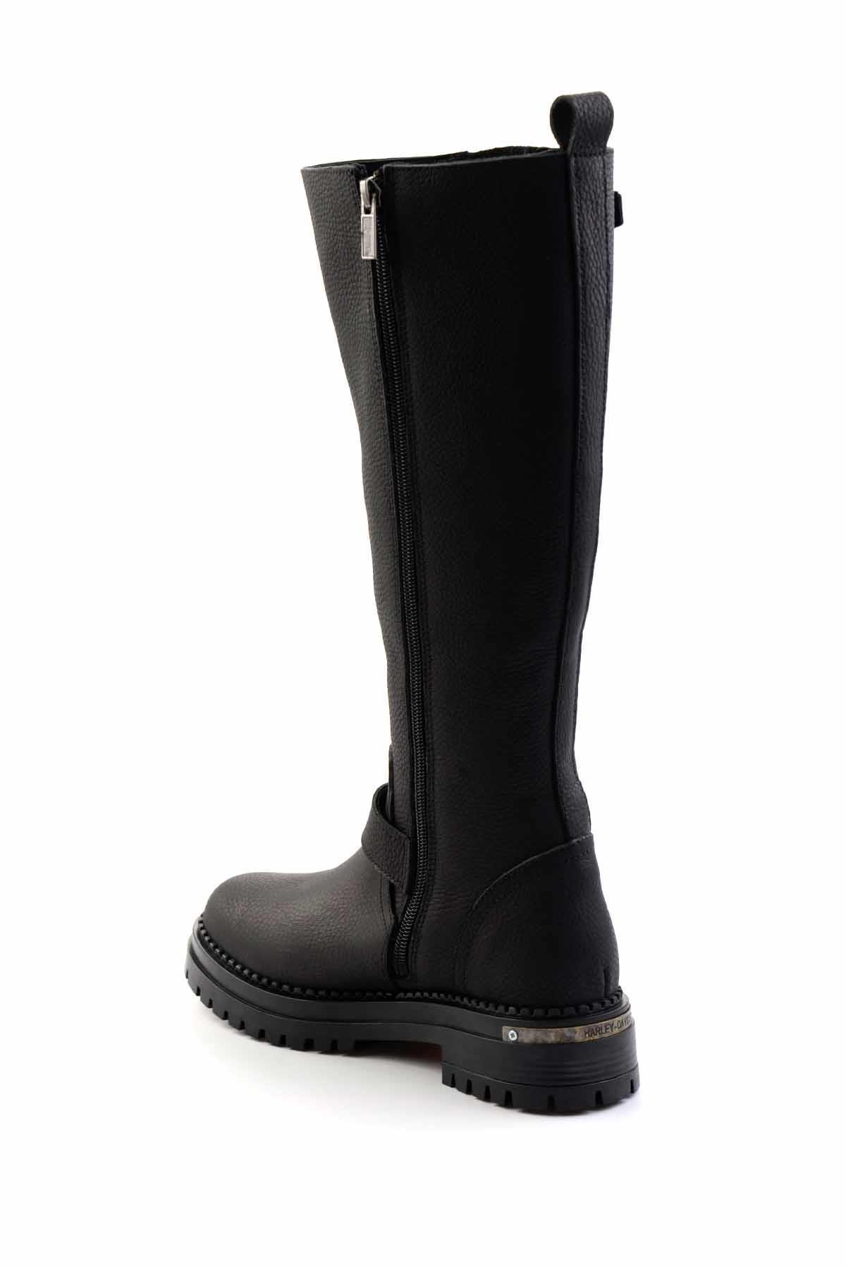 Black Hakiki Deri Kadın Bot & Bootie HD0777002703