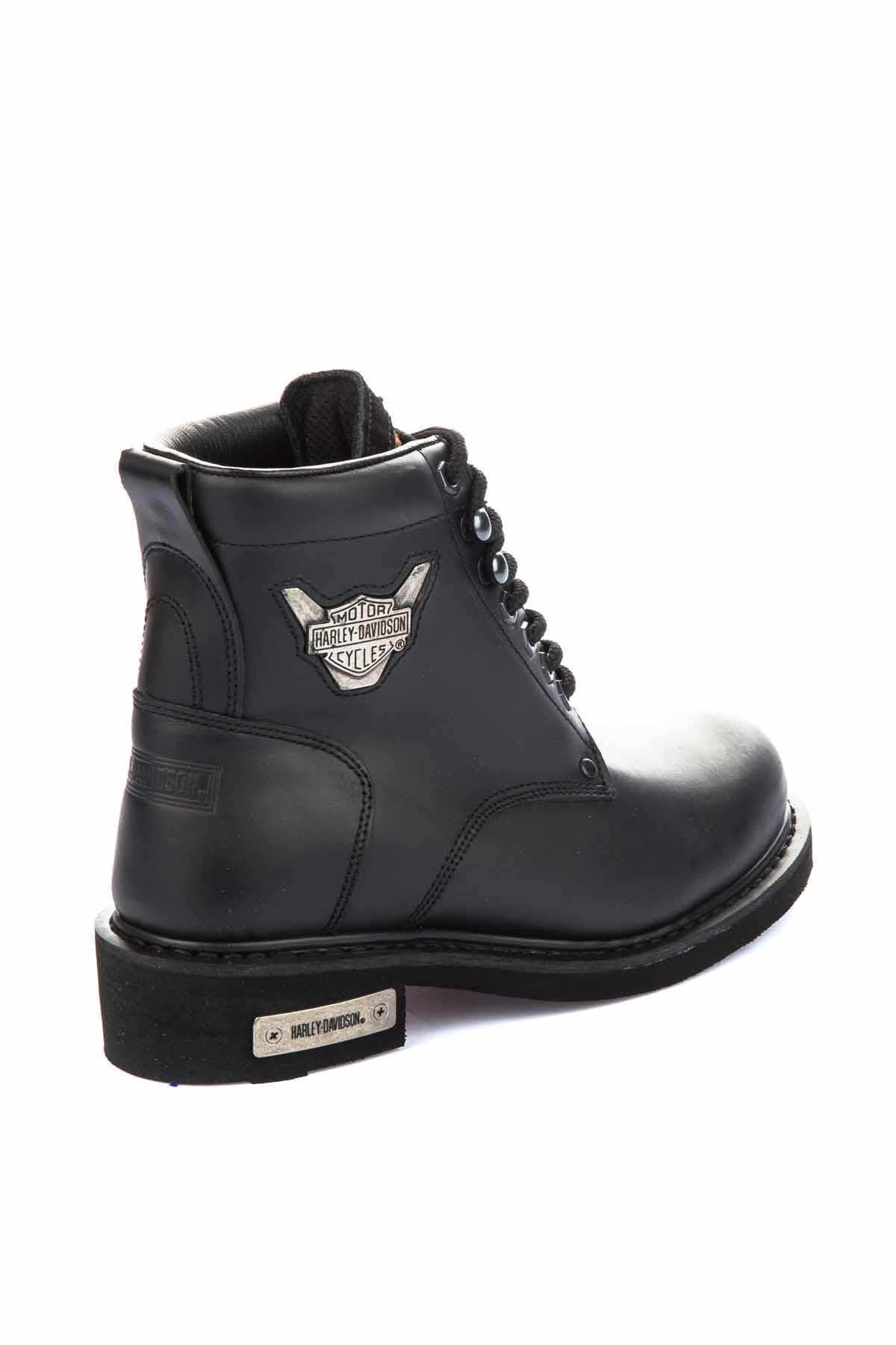 Black Hakiki Deri Kadın Bot & Bootie HD0777009603