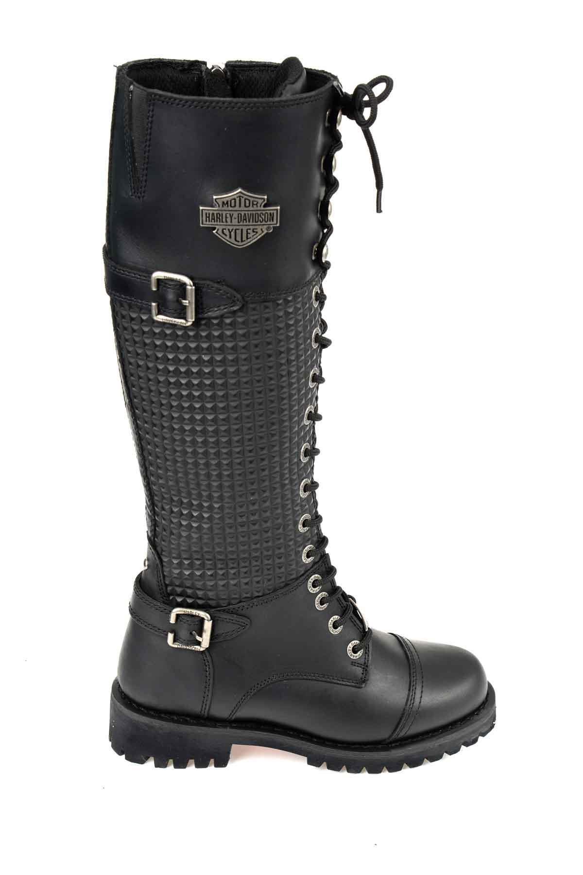 Black Hakiki Deri Kadın Bot & Bootie HD0777053303