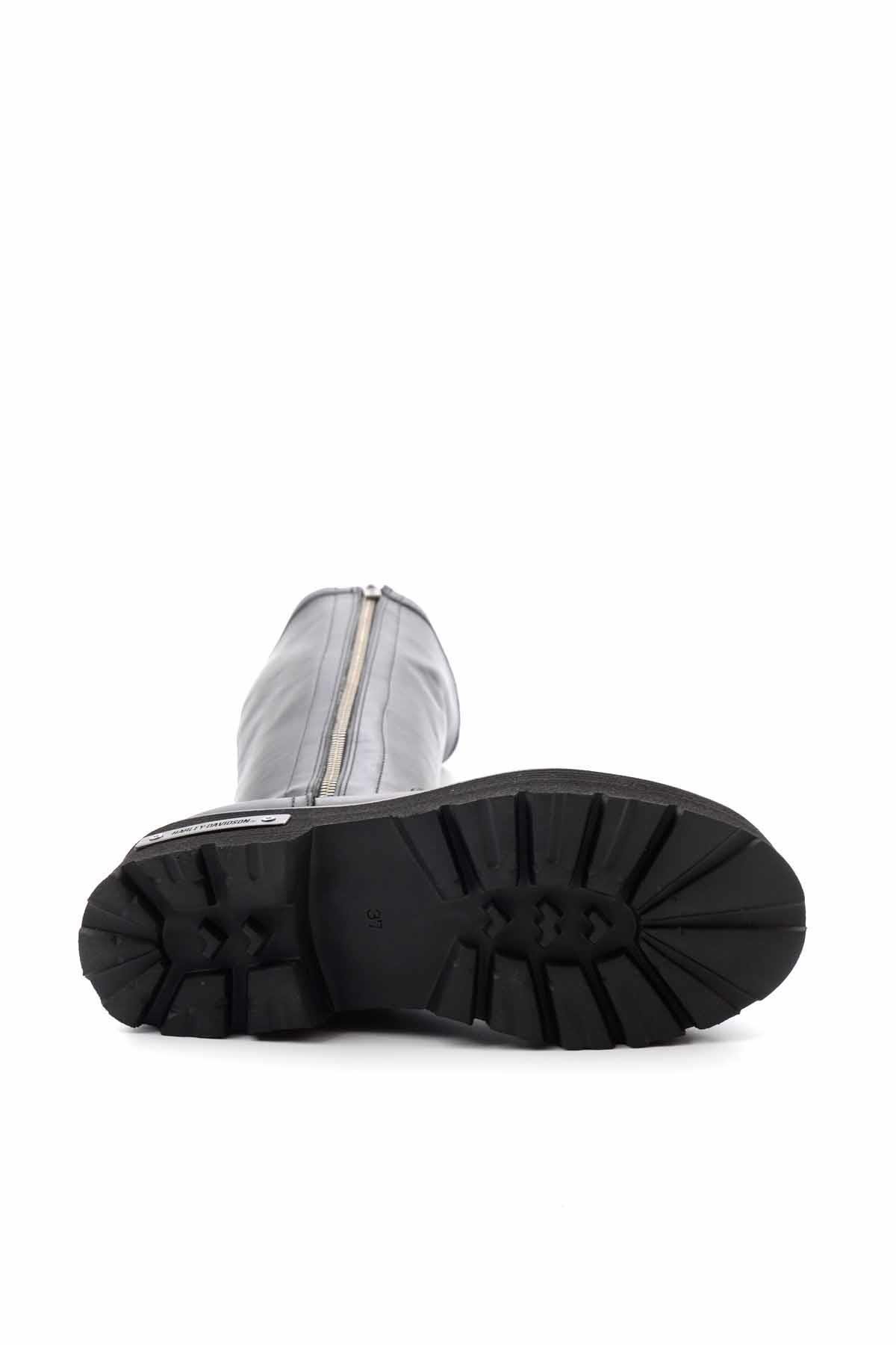 Black Hakiki Deri Kadın Bot & Bootie HD0777068803