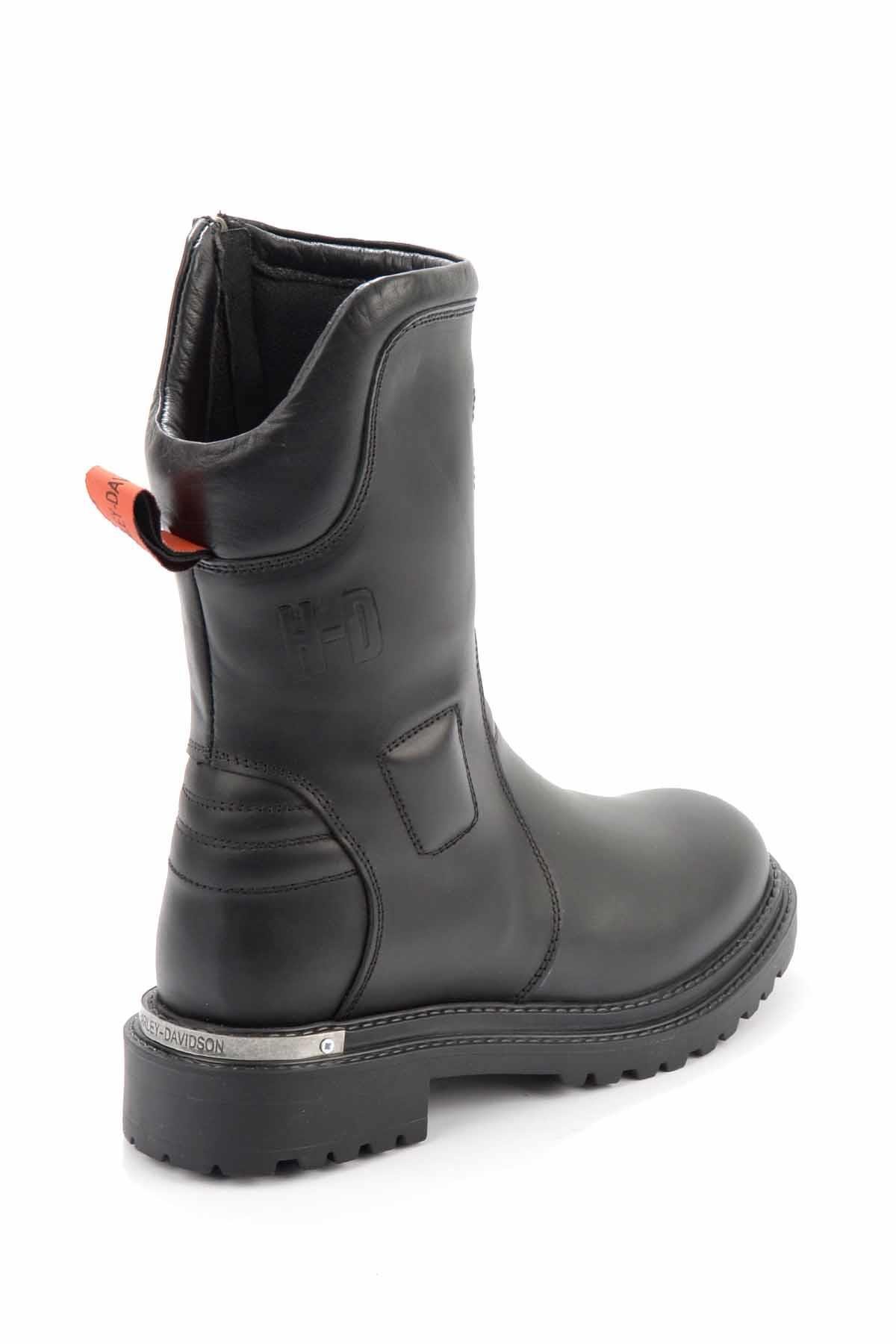 Black Hakiki Deri Kadın Bot & Bootie HD0777057103