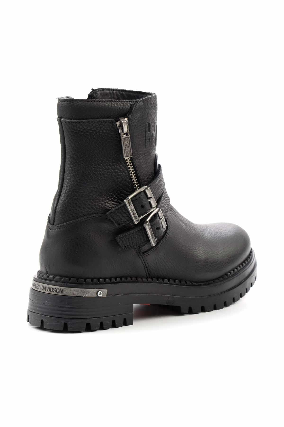Black Hakiki Deri Kadın Bot & Bootie HD0777055603
