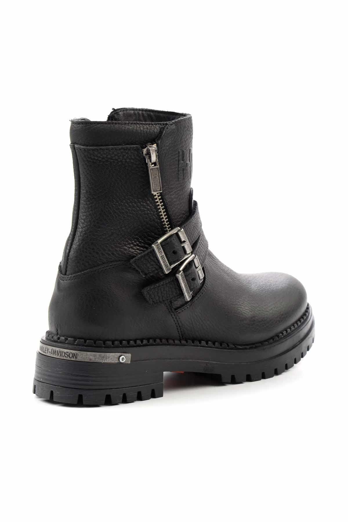 Black Hakiki Deri Kadın Bot & Bootie HD0777055603