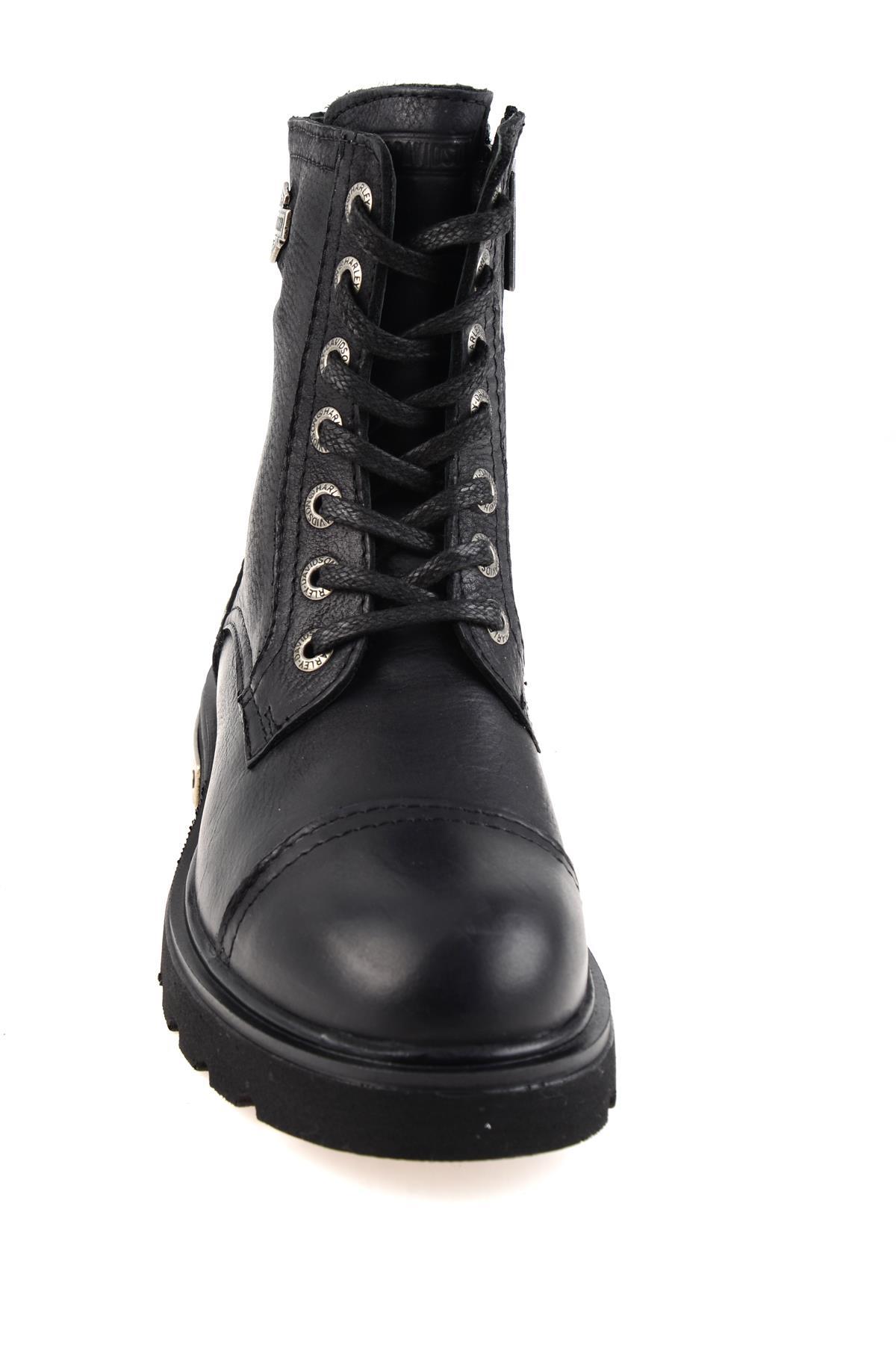 Black Hakiki Deri Kadın Bot & Bootie HD0777054003