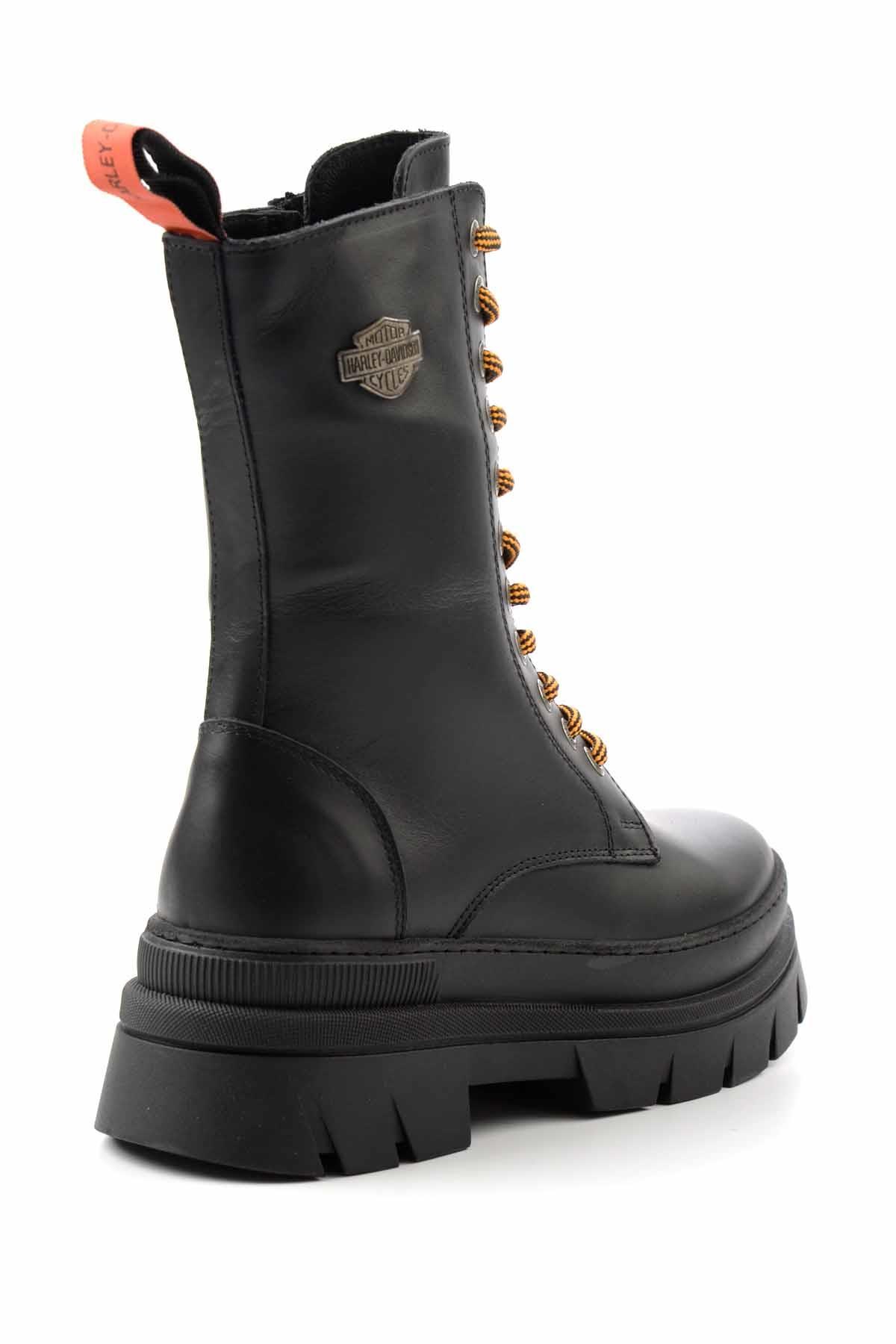 Black Hakiki Deri Kadın Bot & Bootie HD0777066103